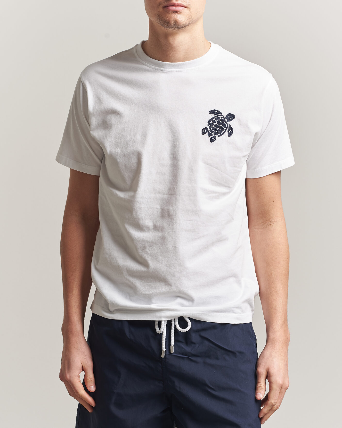 Homme | T-shirts | Vilebrequin | Embroidered Crew Neck T-Shirt Blanc