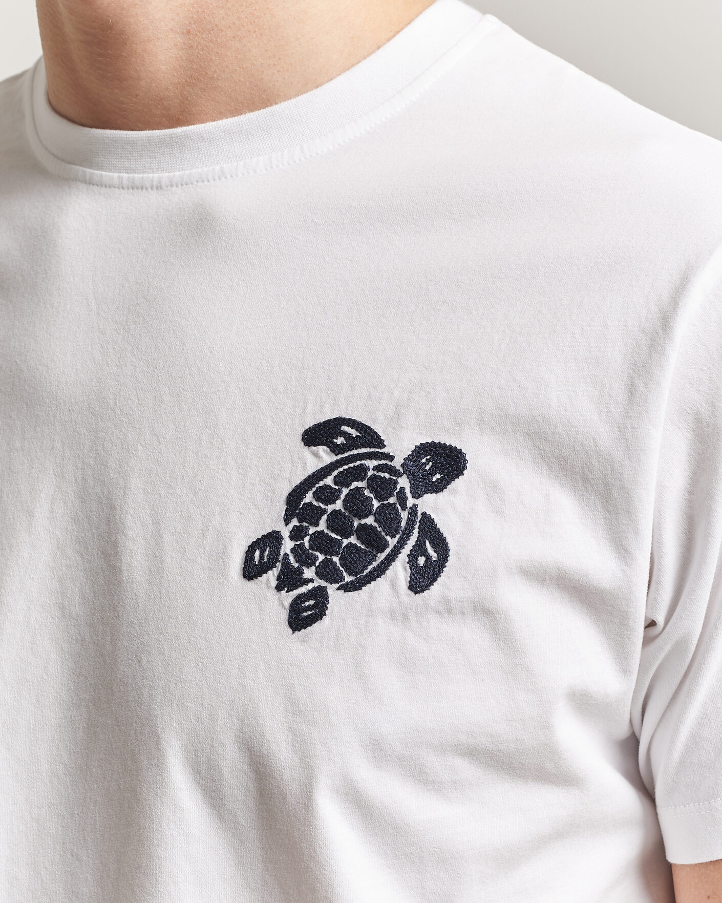 Homme | T-shirts | Vilebrequin | Embroidered Crew Neck T-Shirt Blanc
