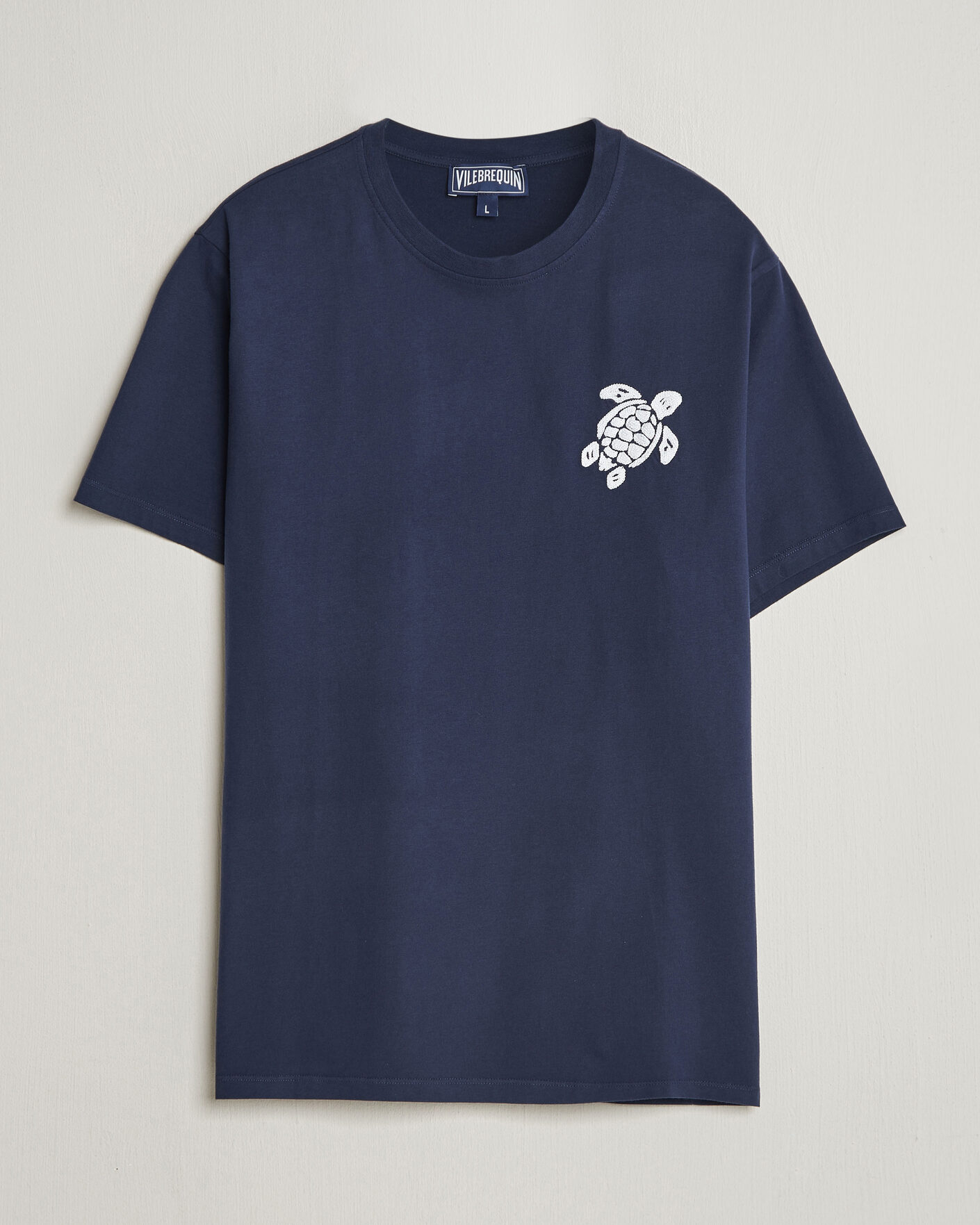 Homme | T-shirts | Vilebrequin | Embroidered Crew Neck T-Shirt Bleu Marine
