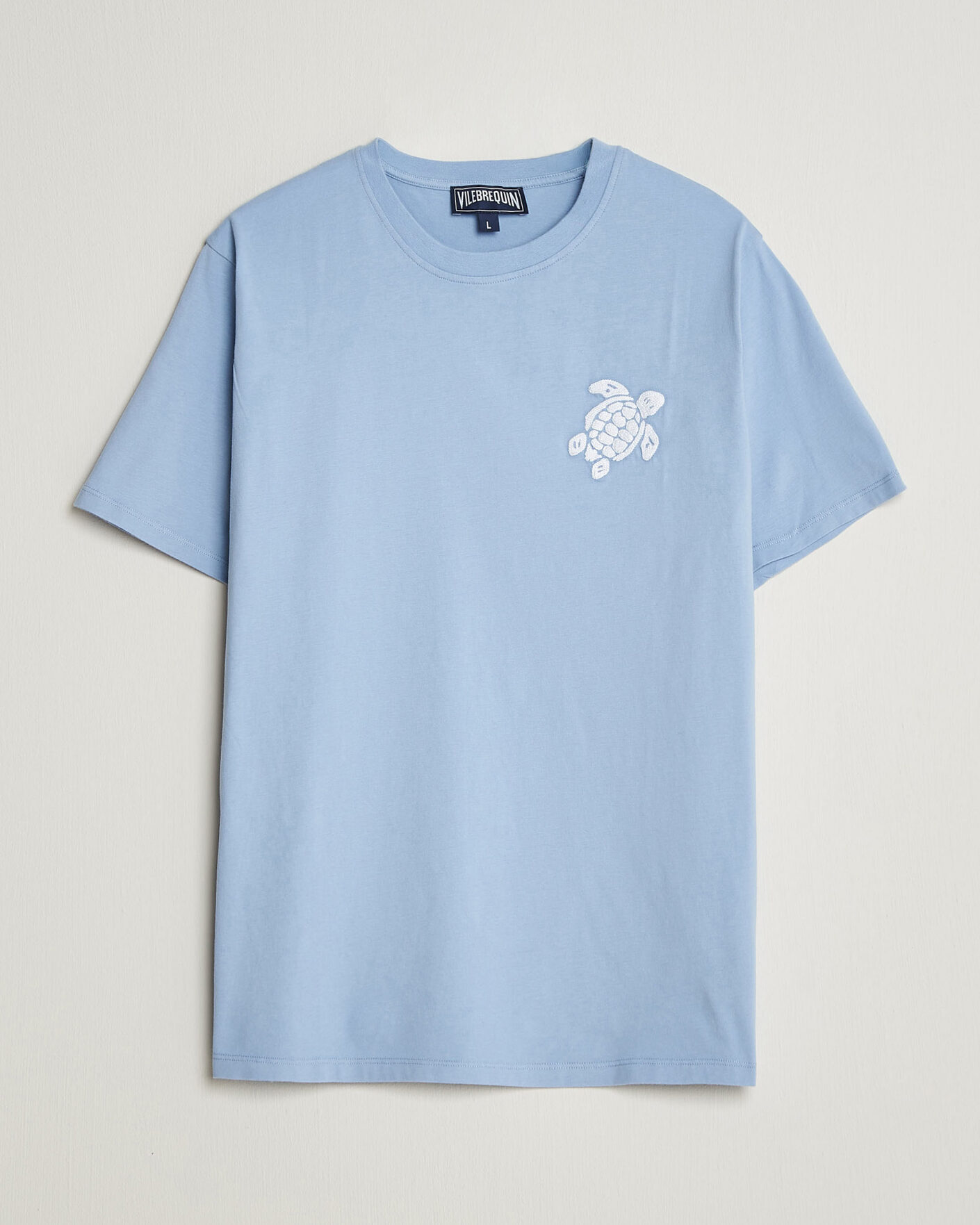 Homme | T-shirts | Vilebrequin | Printed Crew Neck T-Shirt Cloudy Blue