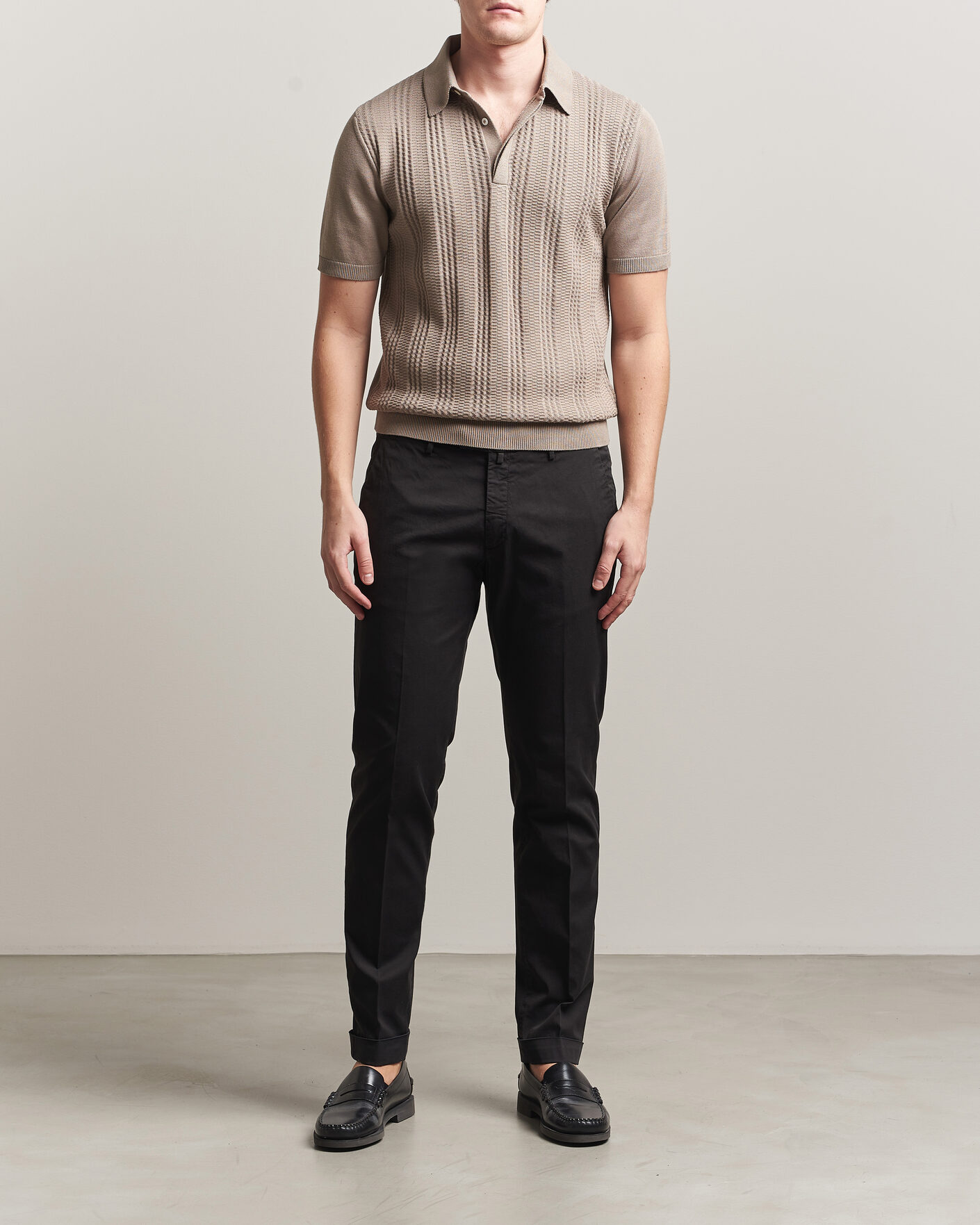 Homme | Pantalons | Briglia 1949 | Slim Fit Cotton Chinos Black