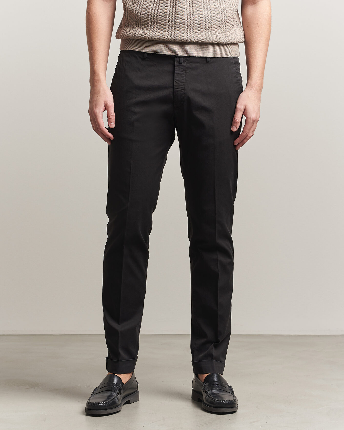 Homme | Pantalons | Briglia 1949 | Slim Fit Cotton Chinos Black