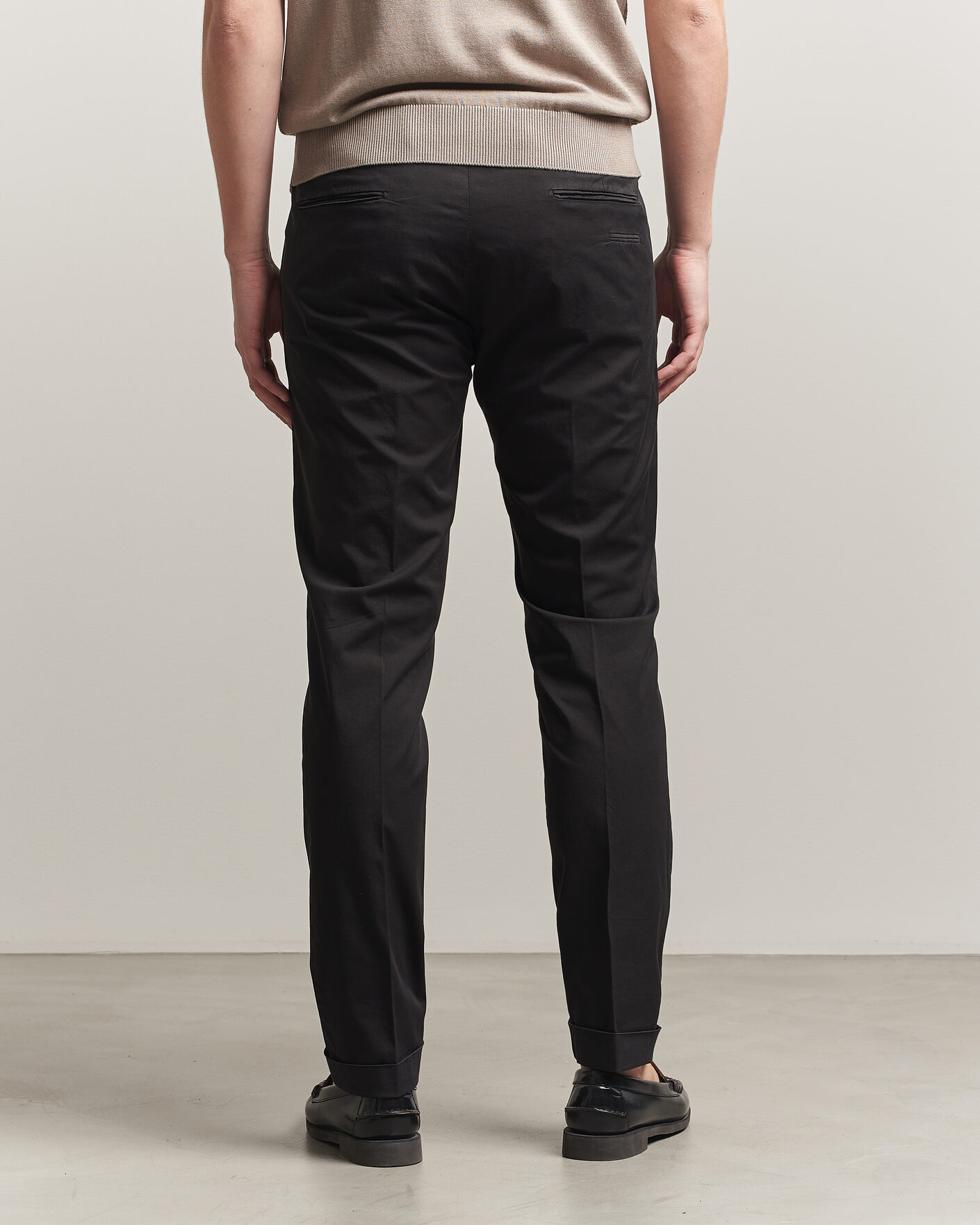 Homme | Pantalons | Briglia 1949 | Slim Fit Cotton Chinos Black