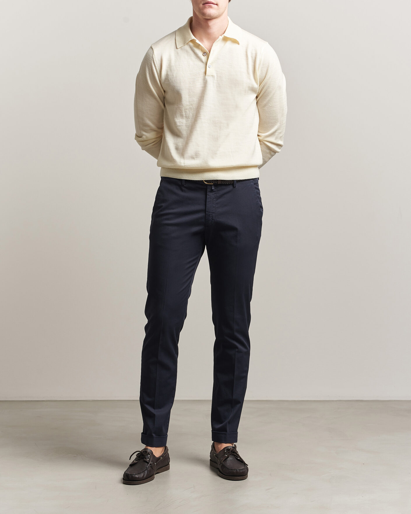Homme | Pantalons | Briglia 1949 | Slim Fit Cotton Chinos Navy