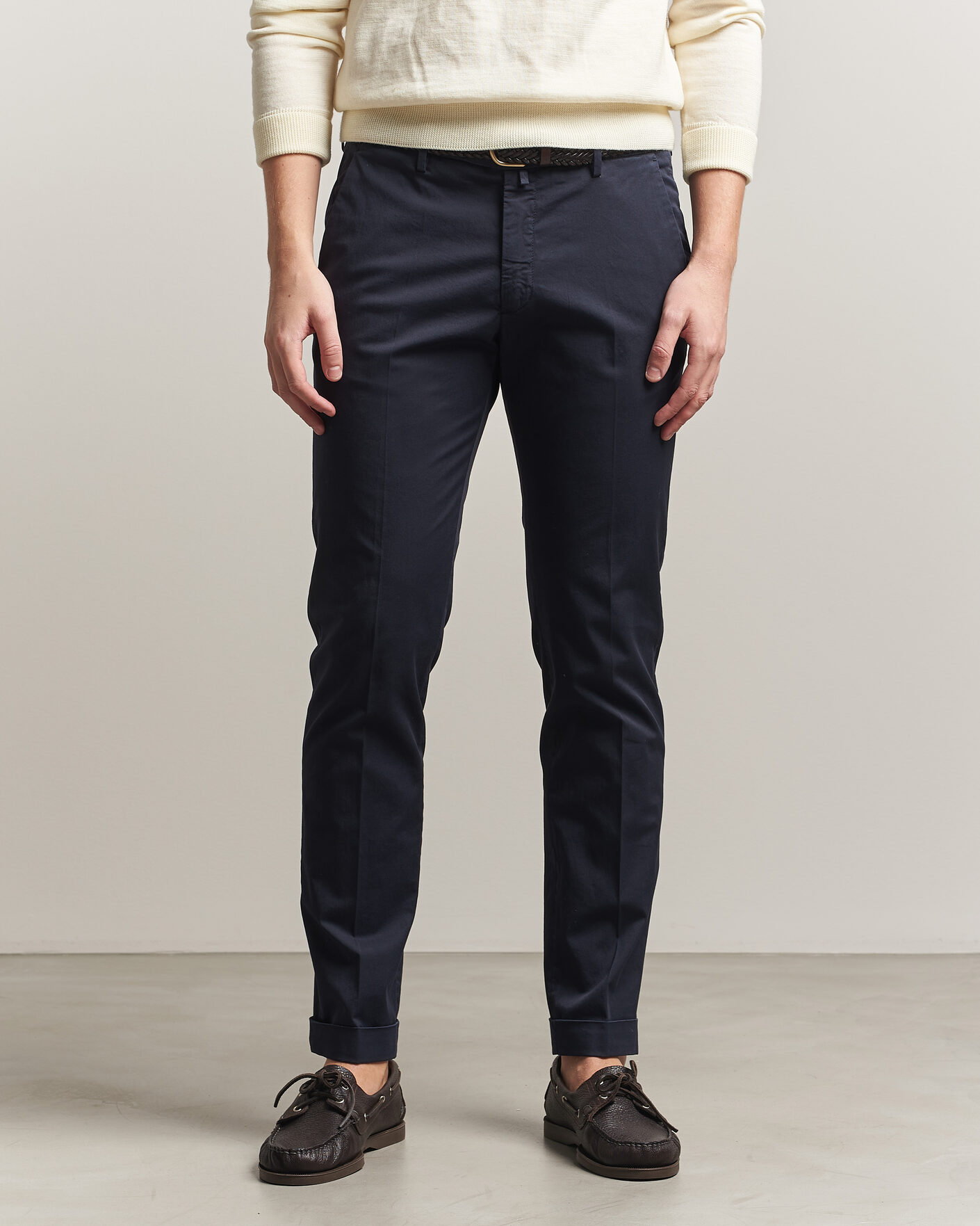 Homme | Pantalons | Briglia 1949 | Slim Fit Cotton Chinos Navy