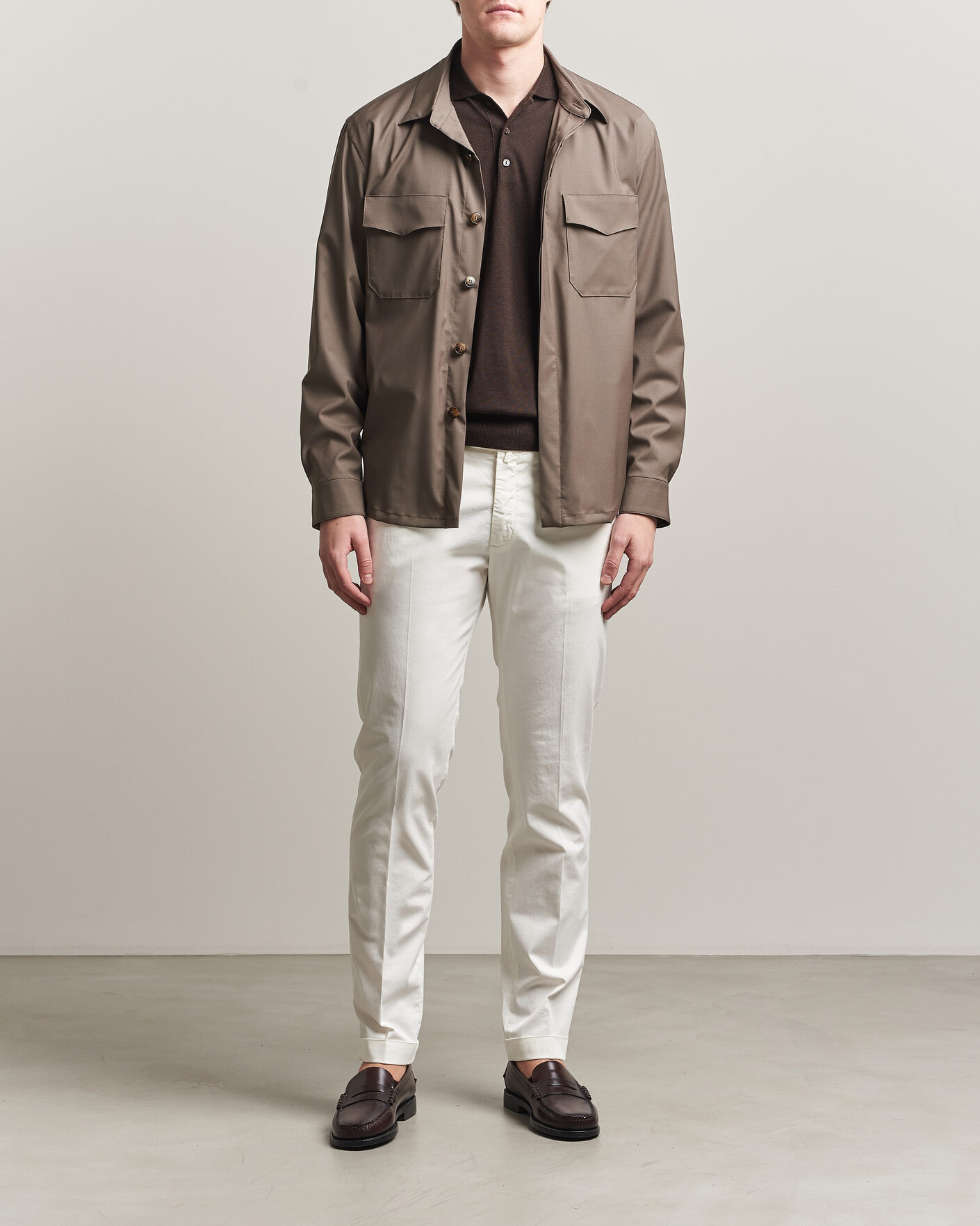 Homme | Pantalons | Briglia 1949 | Slim Fit Cotton Chinos White