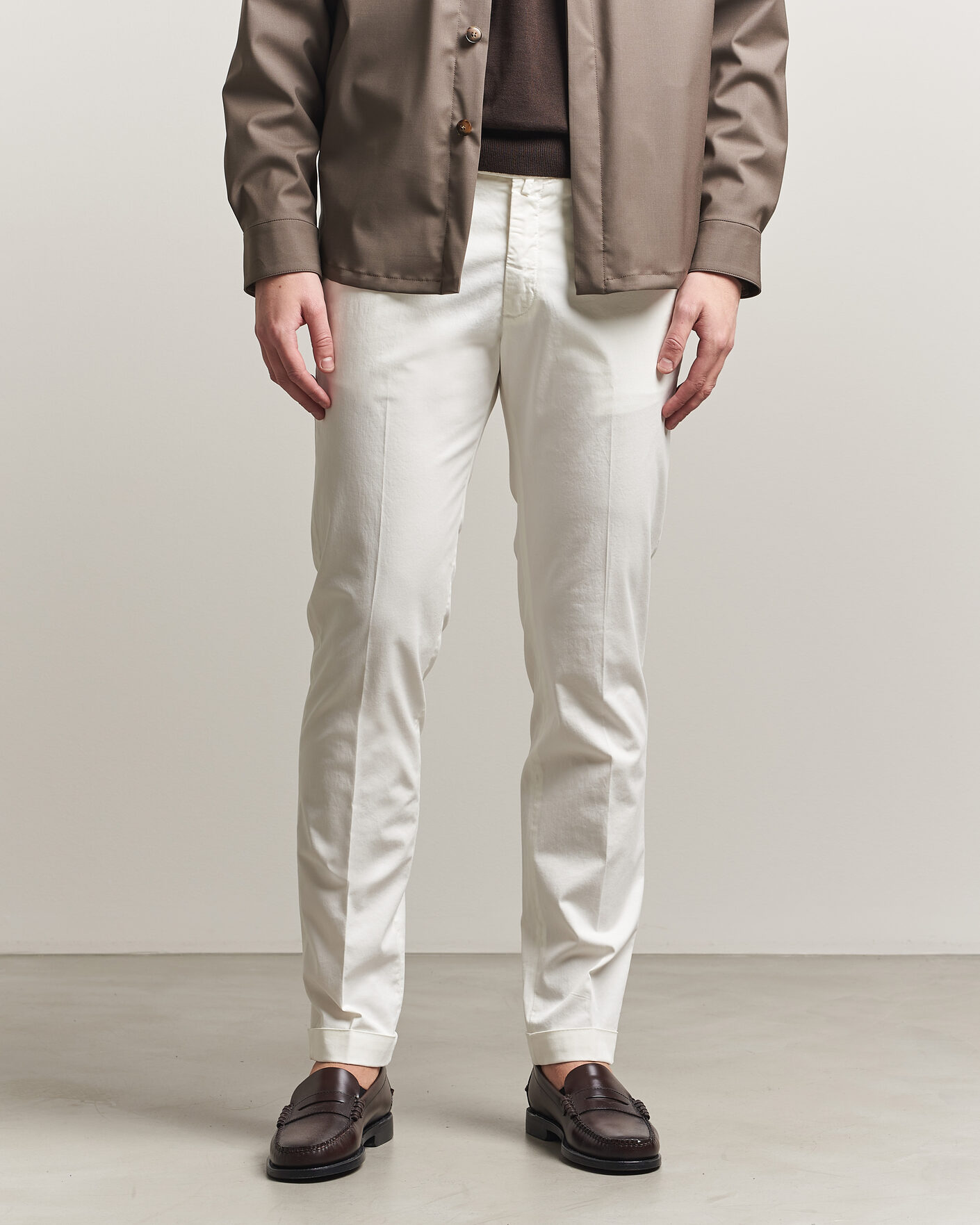 Homme | Pantalons | Briglia 1949 | Slim Fit Cotton Chinos White
