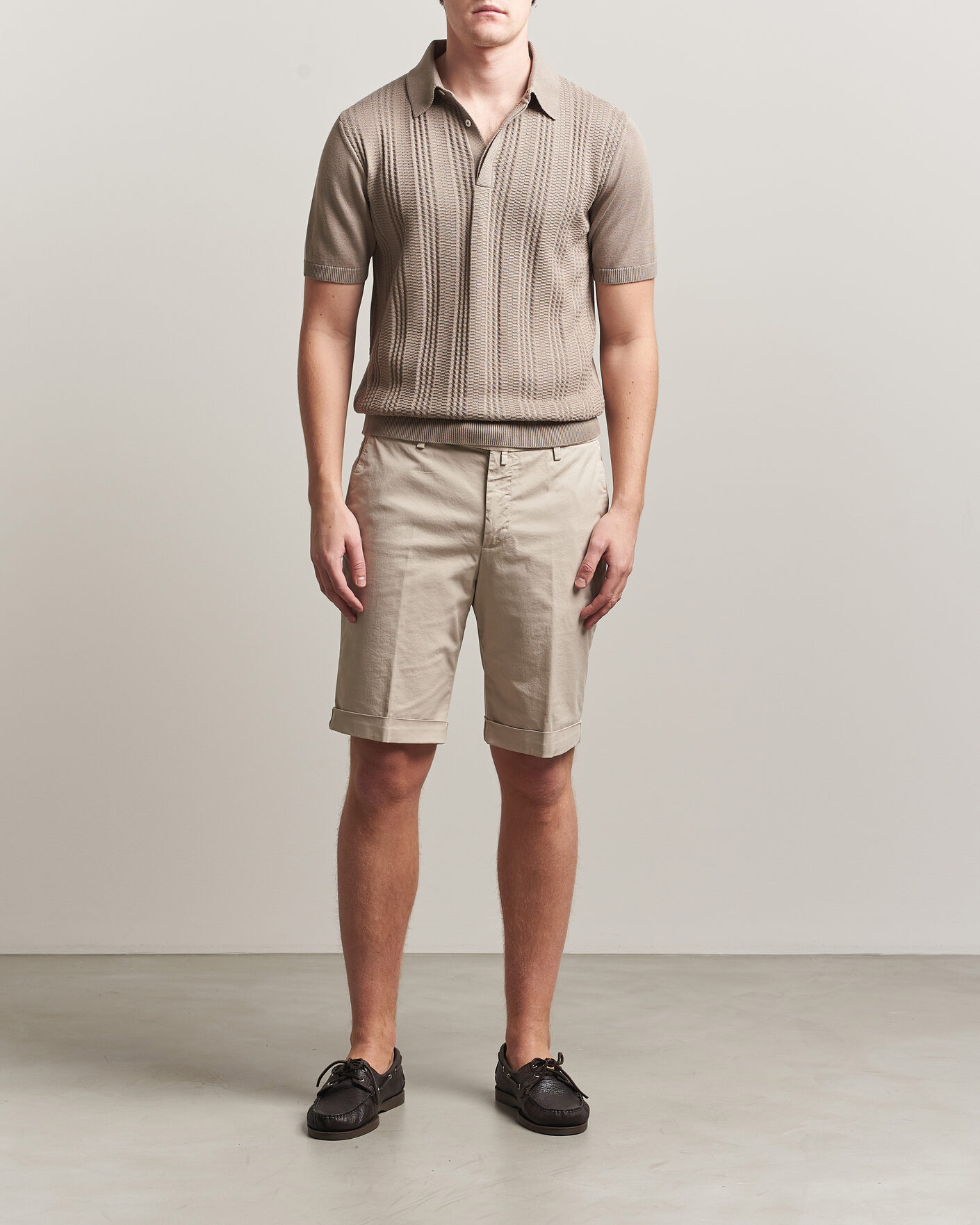 Homme | Shorts | Briglia 1949 | Cotton Stretch Shorts Beige