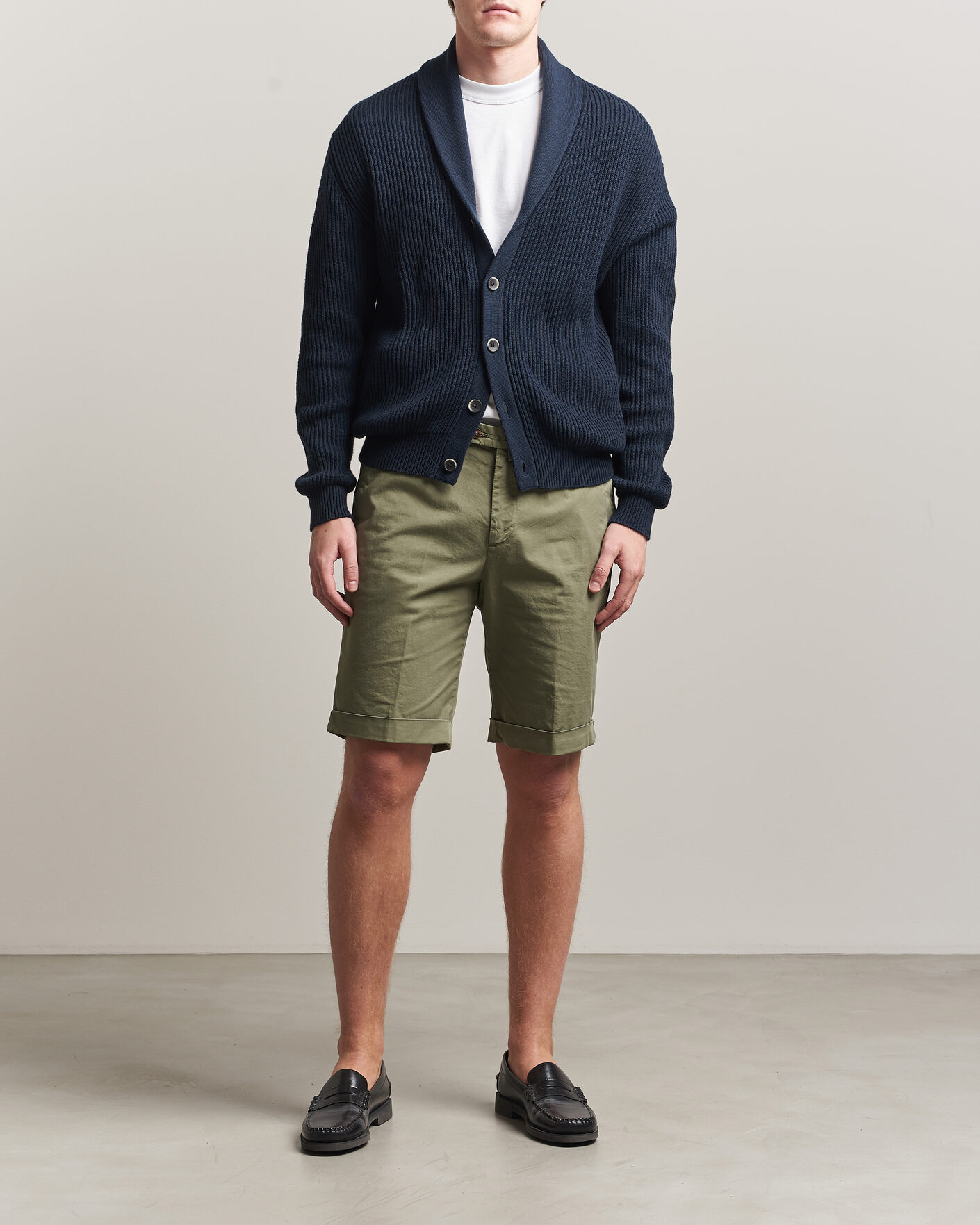 Homme | Shorts | Briglia 1949 | Cotton Stretch Shorts Olive