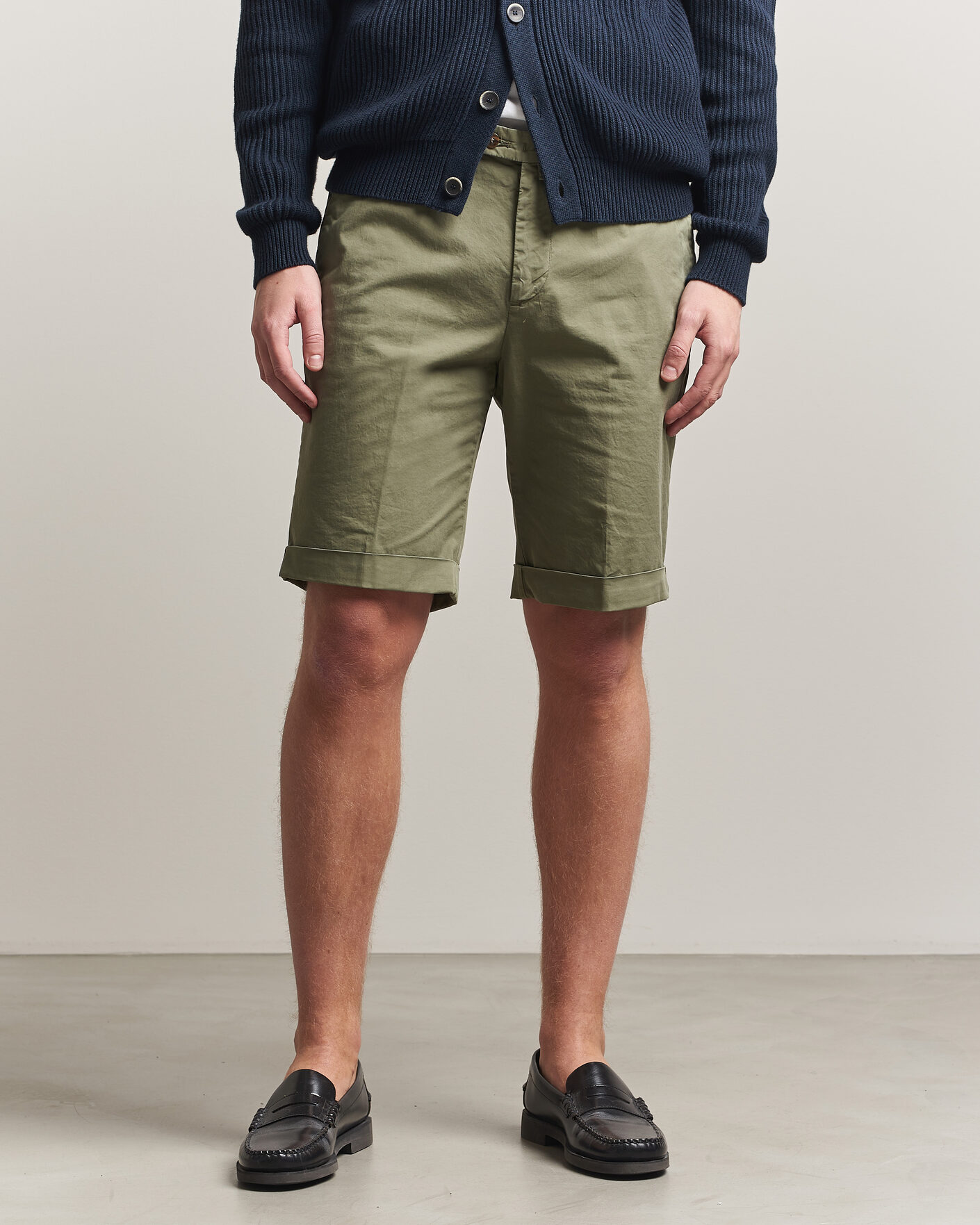 Homme | Shorts | Briglia 1949 | Cotton Stretch Shorts Olive