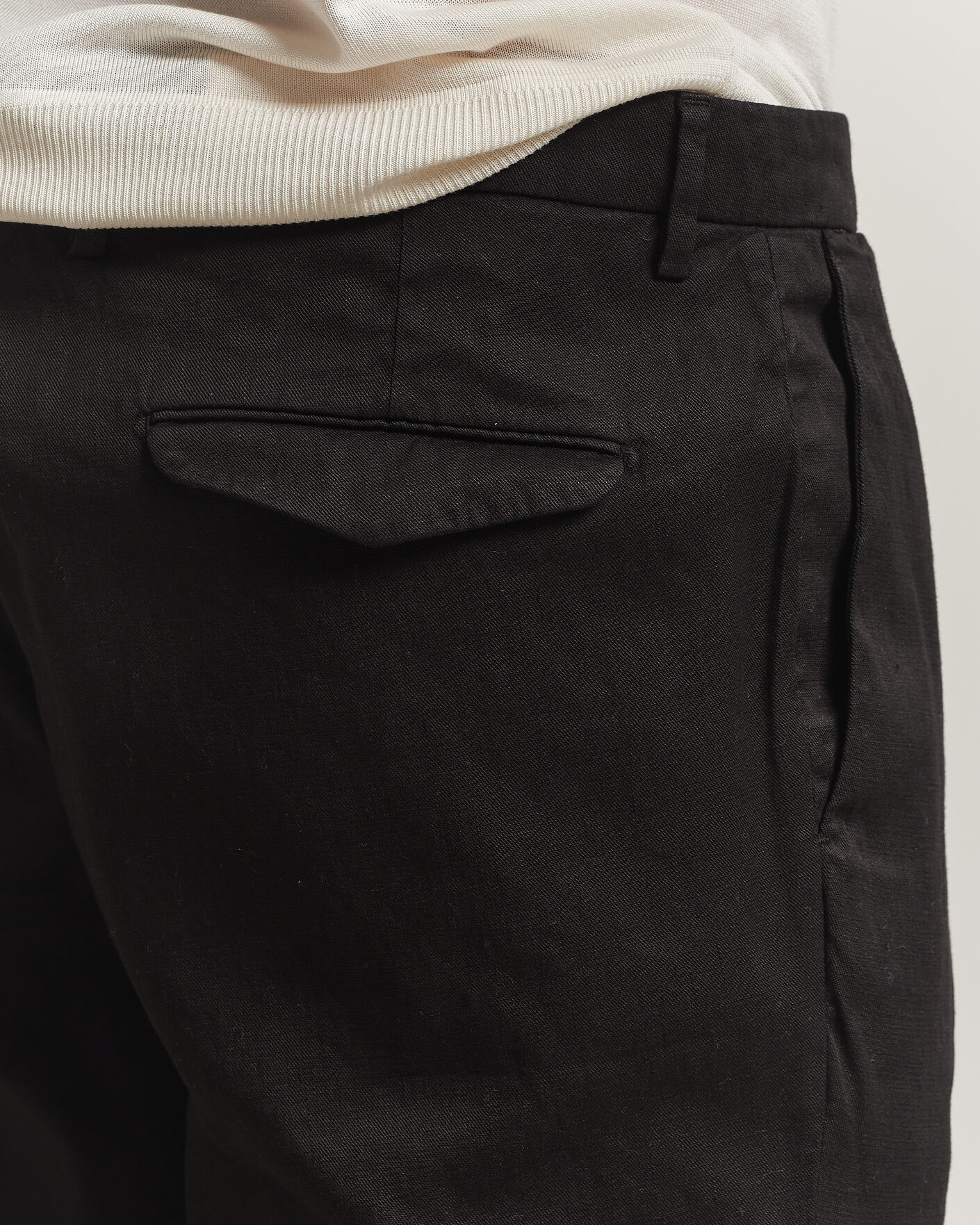 Homme | Pantalons | Briglia 1949 | Pleated Linen Trousers Black