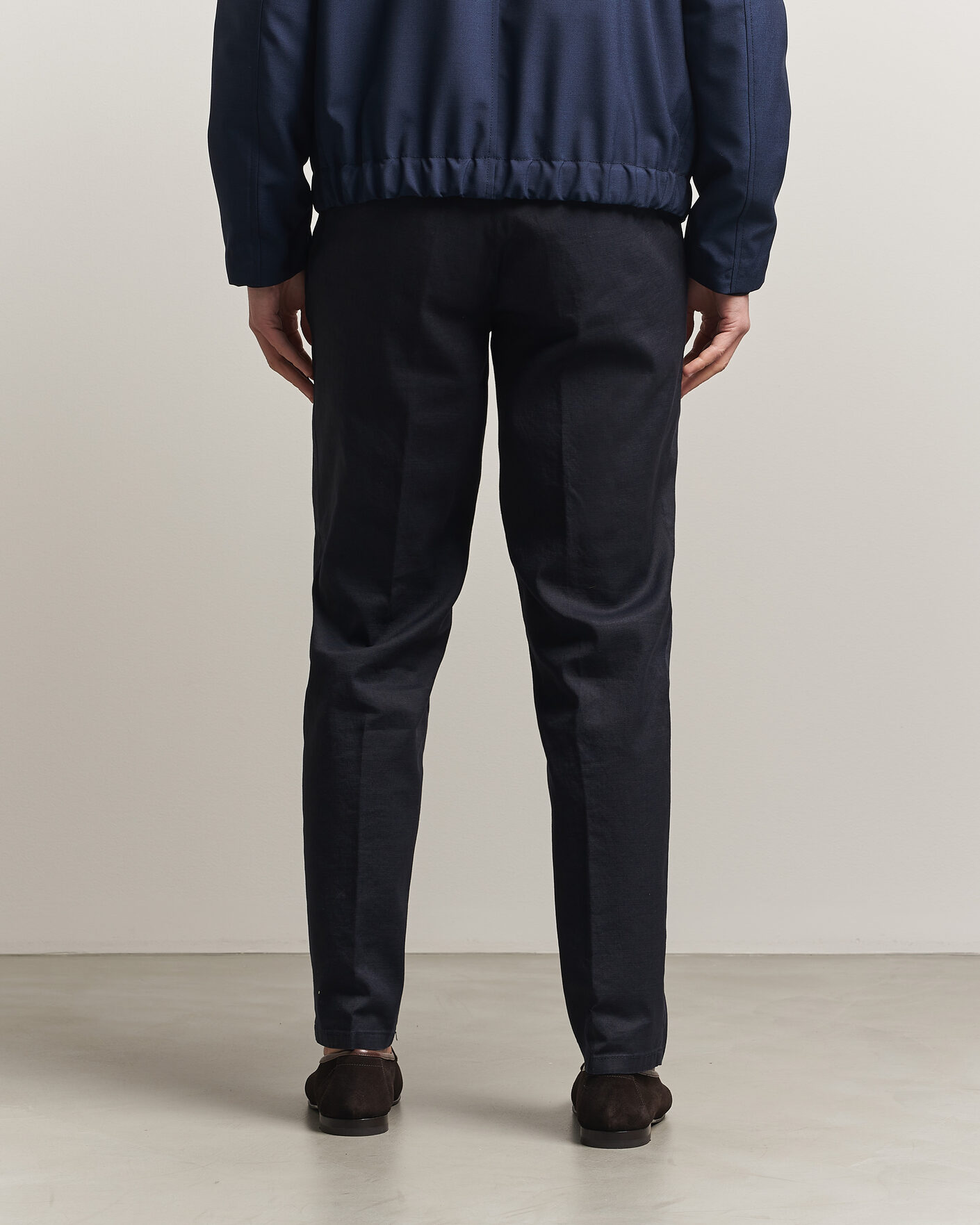 Homme | Pantalons | Briglia 1949 | Pleated Linen Trousers Navy