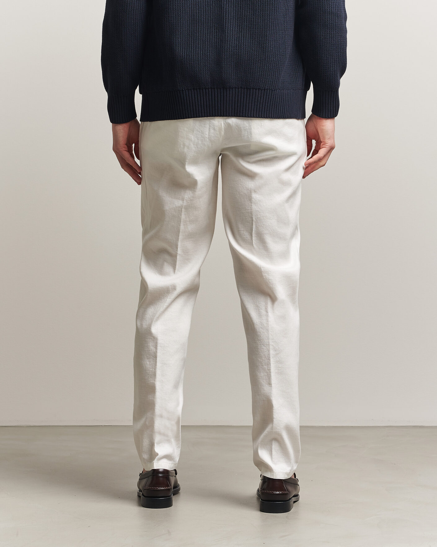 Homme | Pantalons | Briglia 1949 | Pleated Linen Trousers Cream