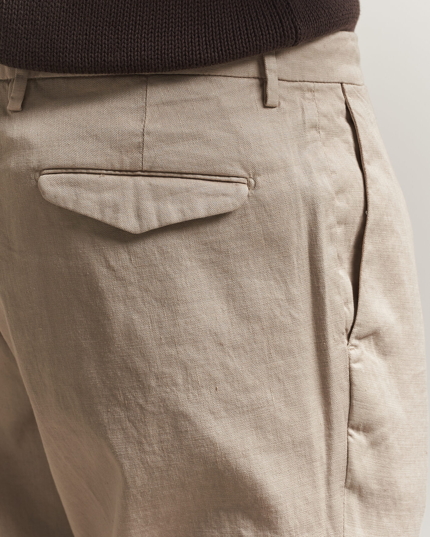Homme | Pantalons | Briglia 1949 | Pleated Linen Trousers Beige