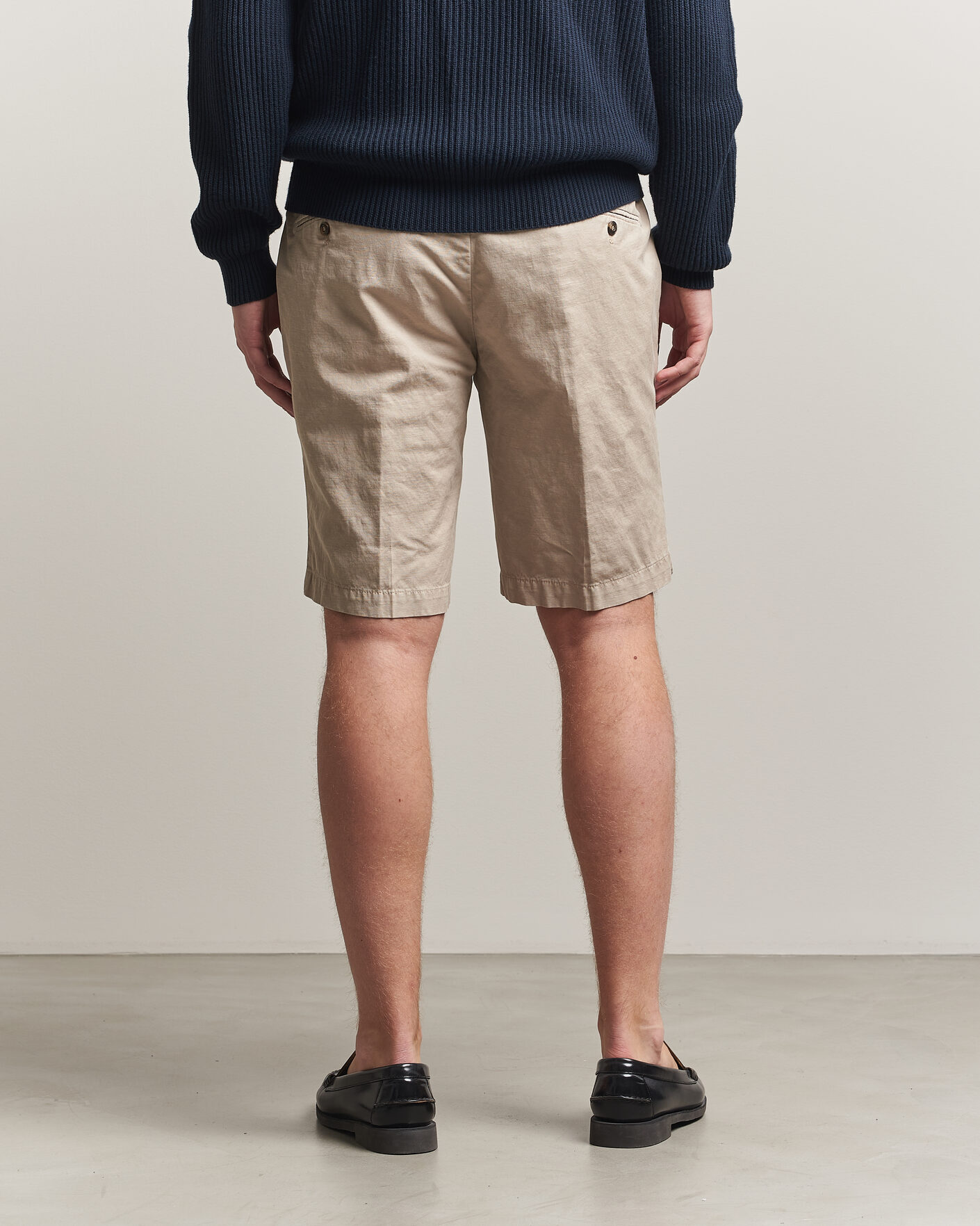 Homme | Shorts | Briglia 1949 | Cotton/Linen Drawstring Shorts Beige