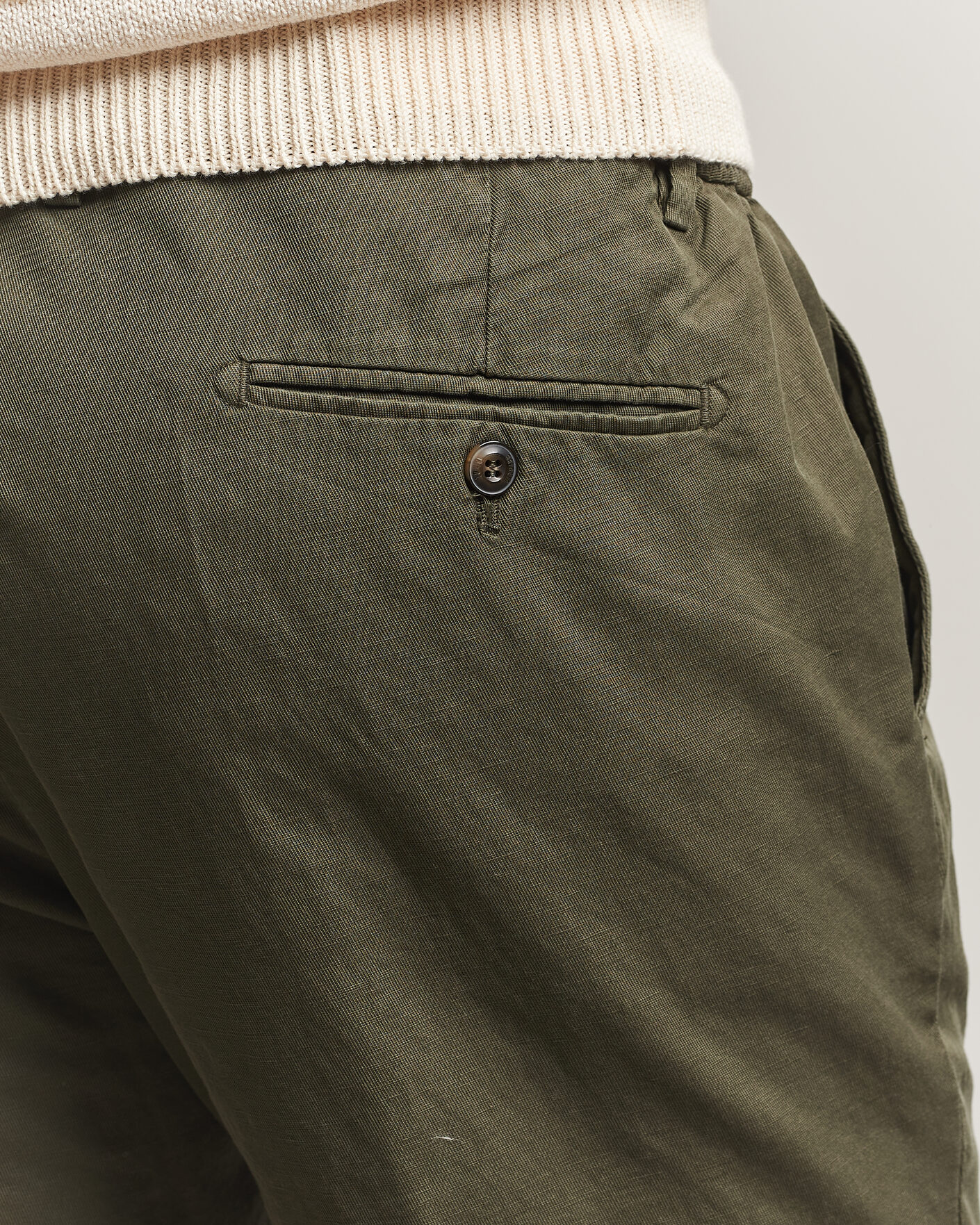 Homme | Shorts | Briglia 1949 | Cotton/Linen Drawstring Shorts Olive