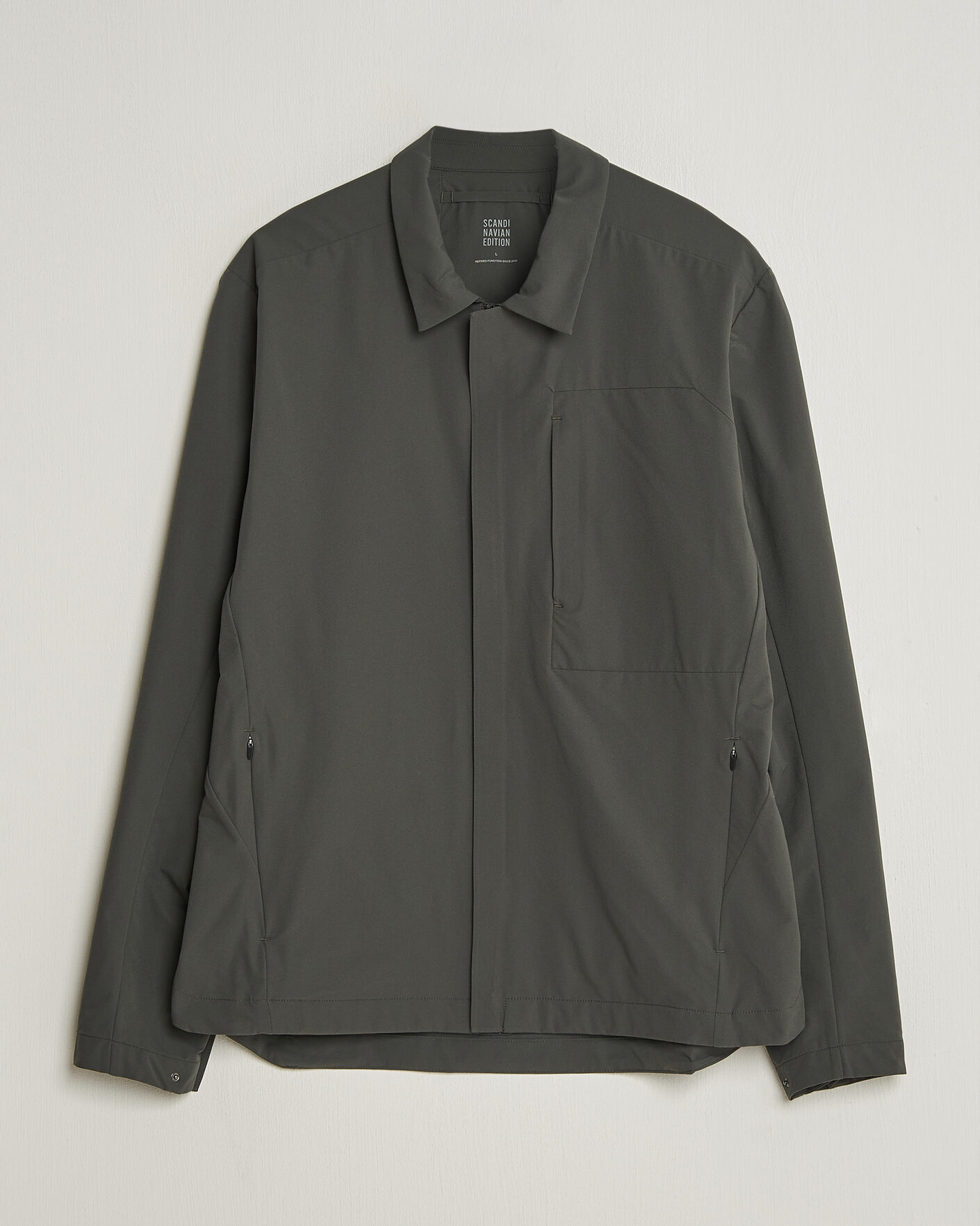 Homme | Manteaux Et Vestes | Scandinavian Edition | Merge II Stretch Shirt Jacket Dark Olive