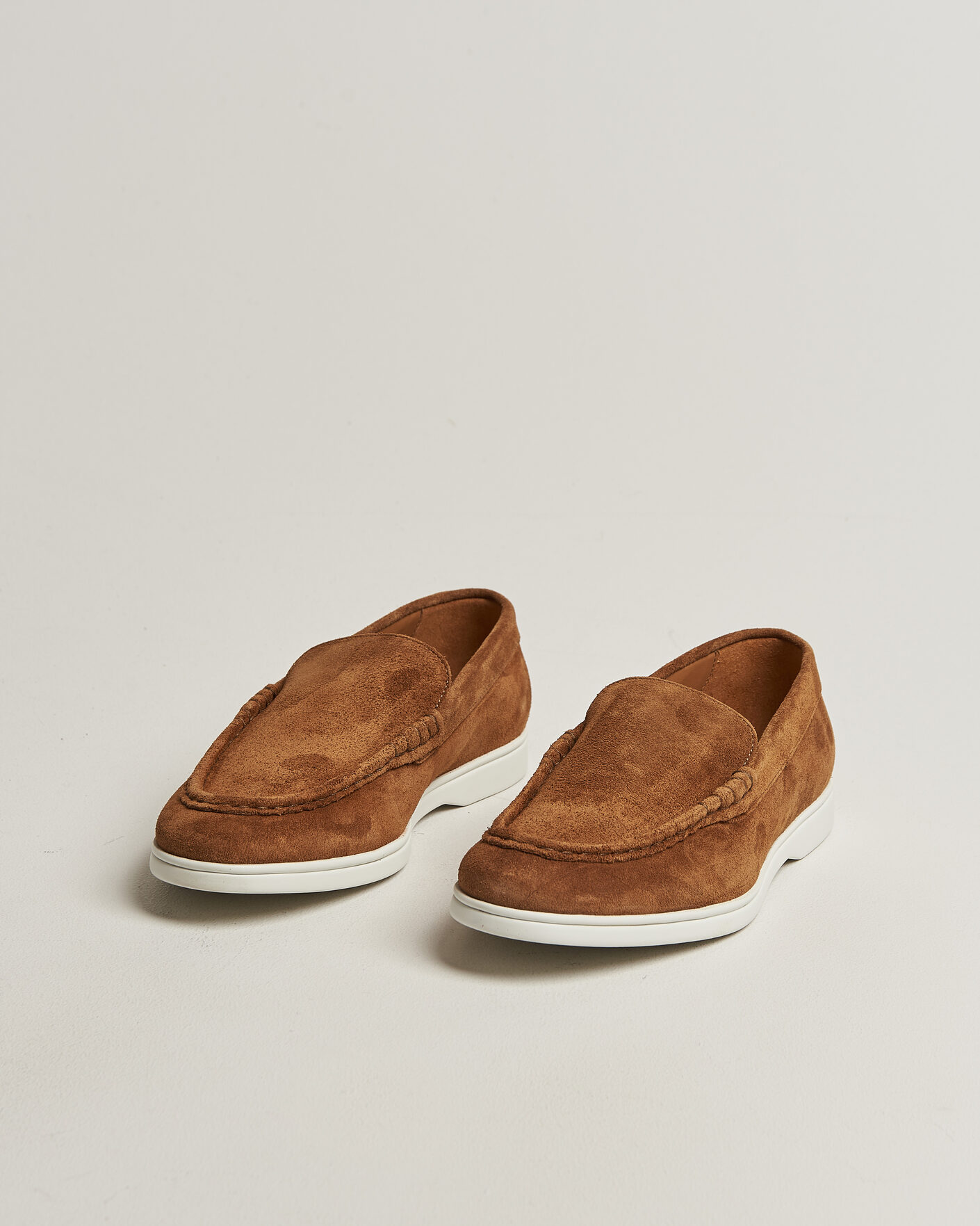 Homme | Loafers | Charles Tyrwhitt | Suede Slip On Loafers Light Brown