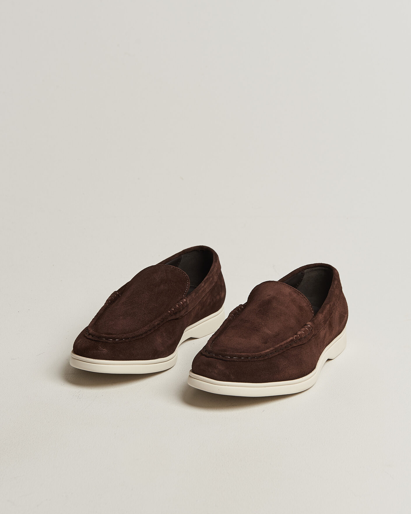 Homme | Loafers | Charles Tyrwhitt | Suede Slip On Loafers Chocolate Brown