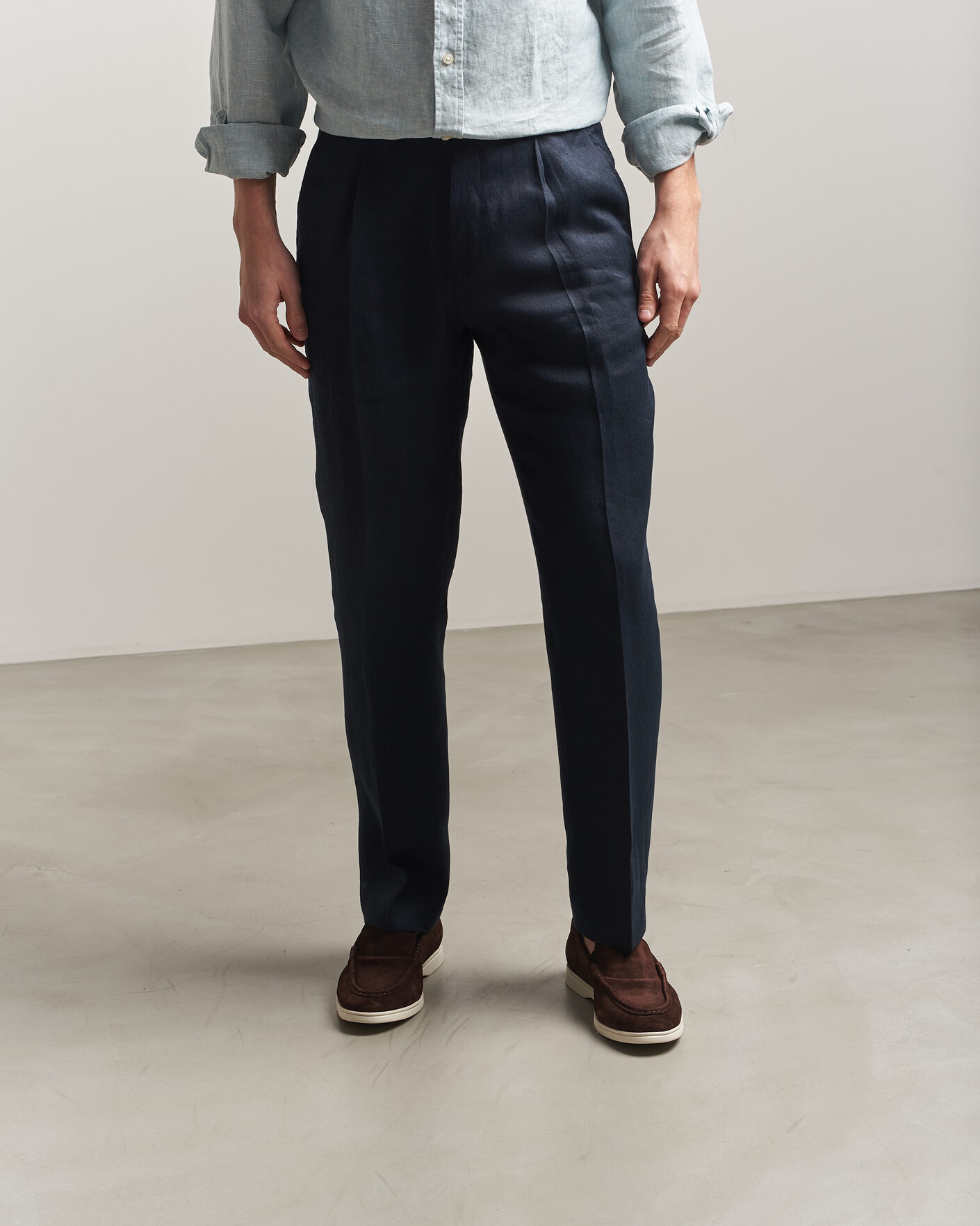 Homme | Loafers | Charles Tyrwhitt | Suede Slip On Loafers Chocolate Brown