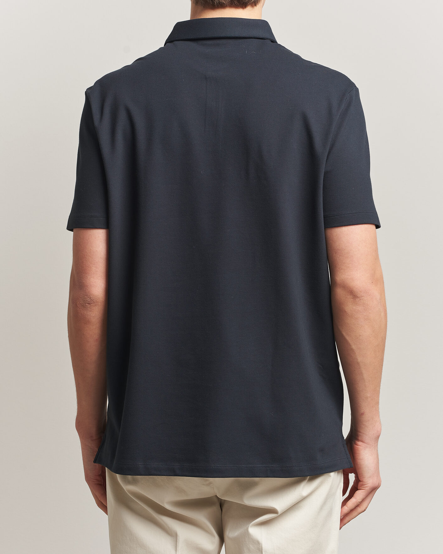 Homme | Polos | Charles Tyrwhitt | Smart Stretch Pique Polo Black