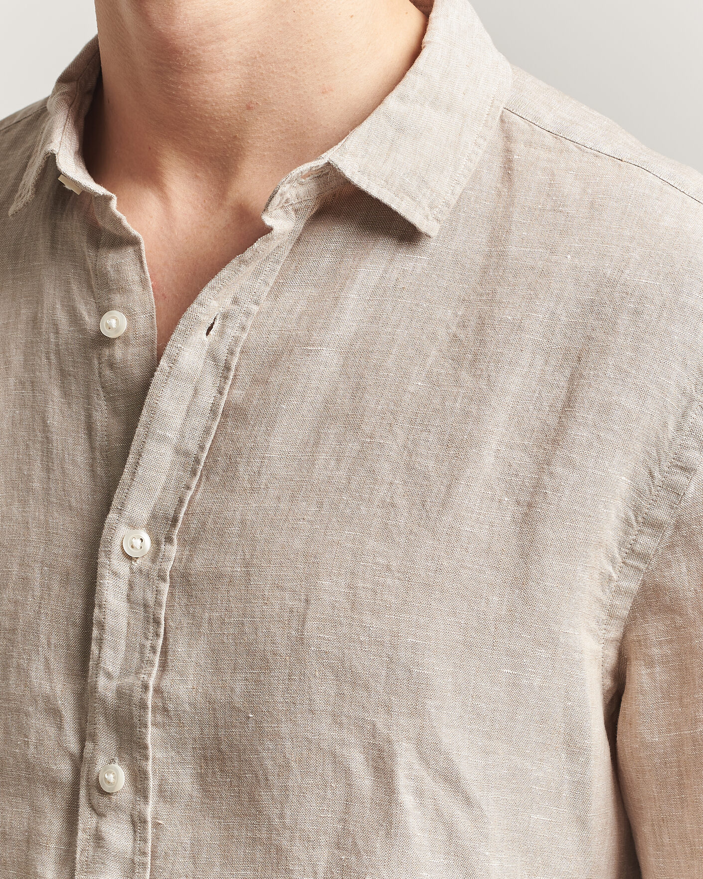 Homme | Chemises | Charles Tyrwhitt | Pure Linen Slim Fit Shirt Oatmeal