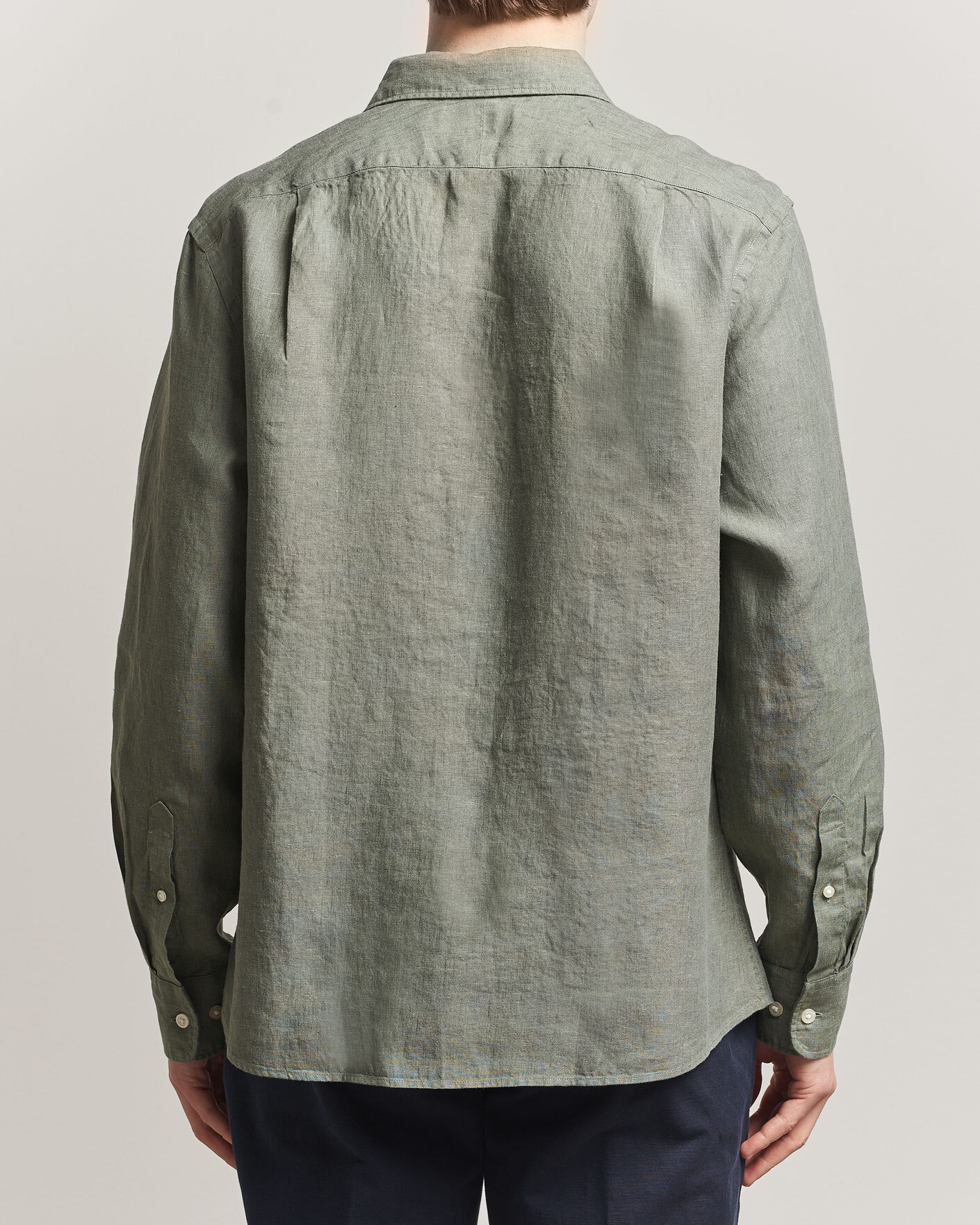 Homme | Chemises | Charles Tyrwhitt | Pure Linen Slim Fit Shirt Olive Green