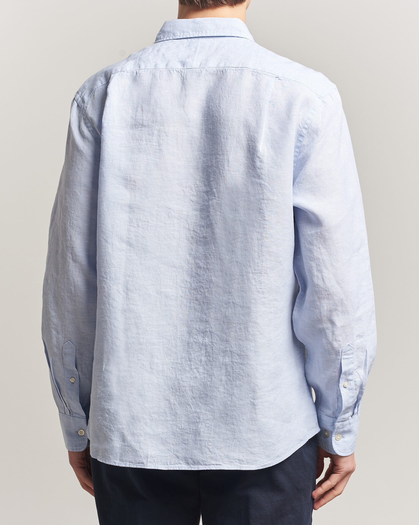 Homme | Chemises | Charles Tyrwhitt | Pure Linen Slim Fit Shirt Sky Blue