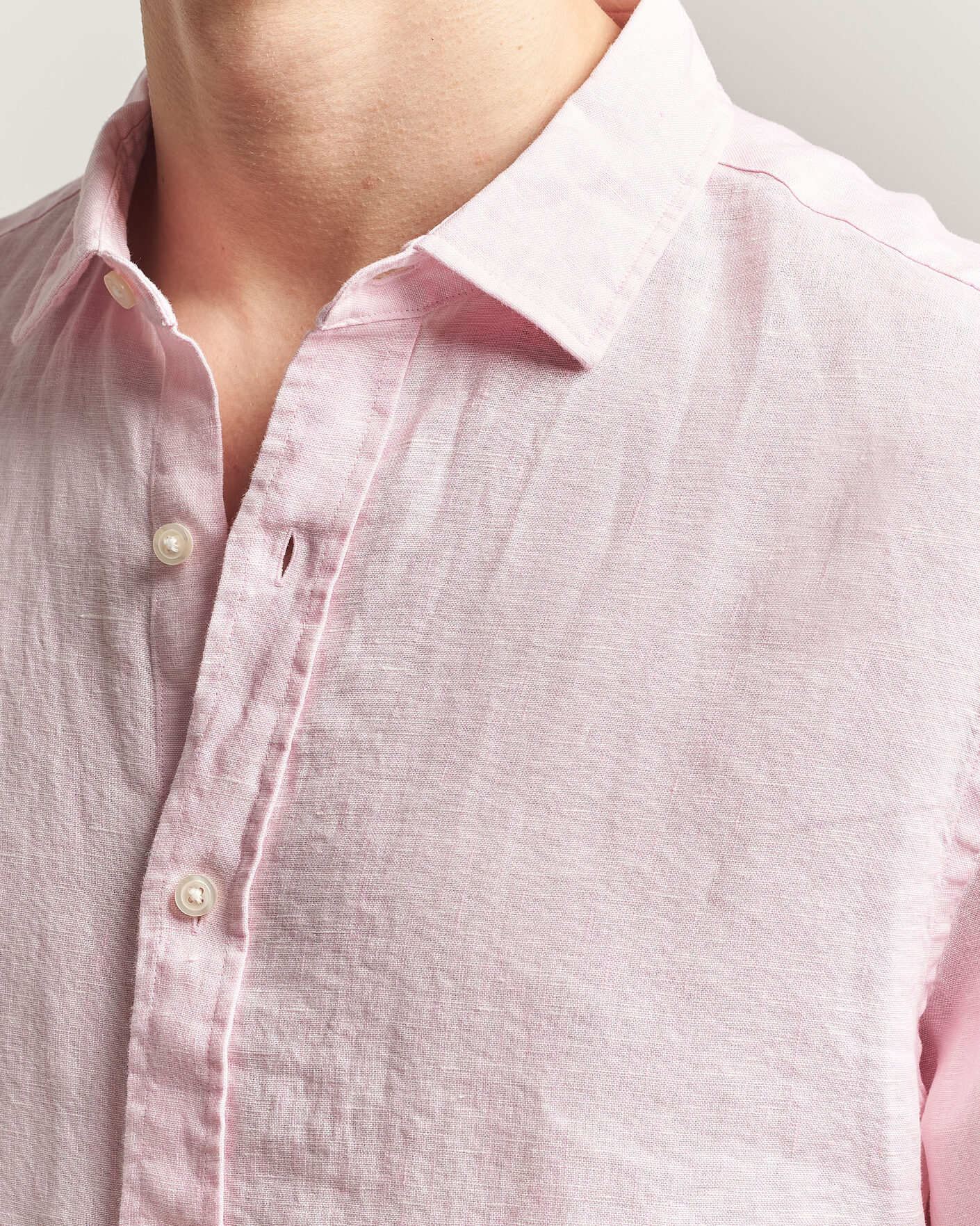 Homme | Chemises | Charles Tyrwhitt | Pure Linen Slim Fit Shirt Pink