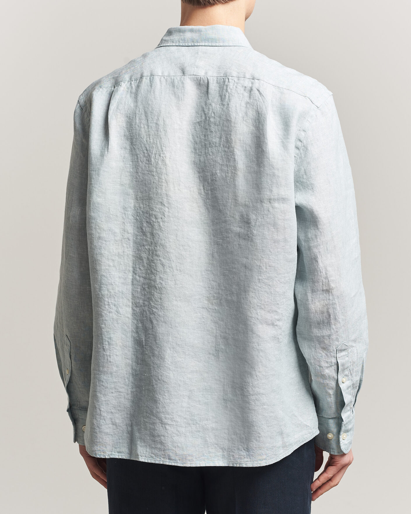 Homme | Chemises | Charles Tyrwhitt | Pure Linen Slim Fit Shirt Pale Teal Green