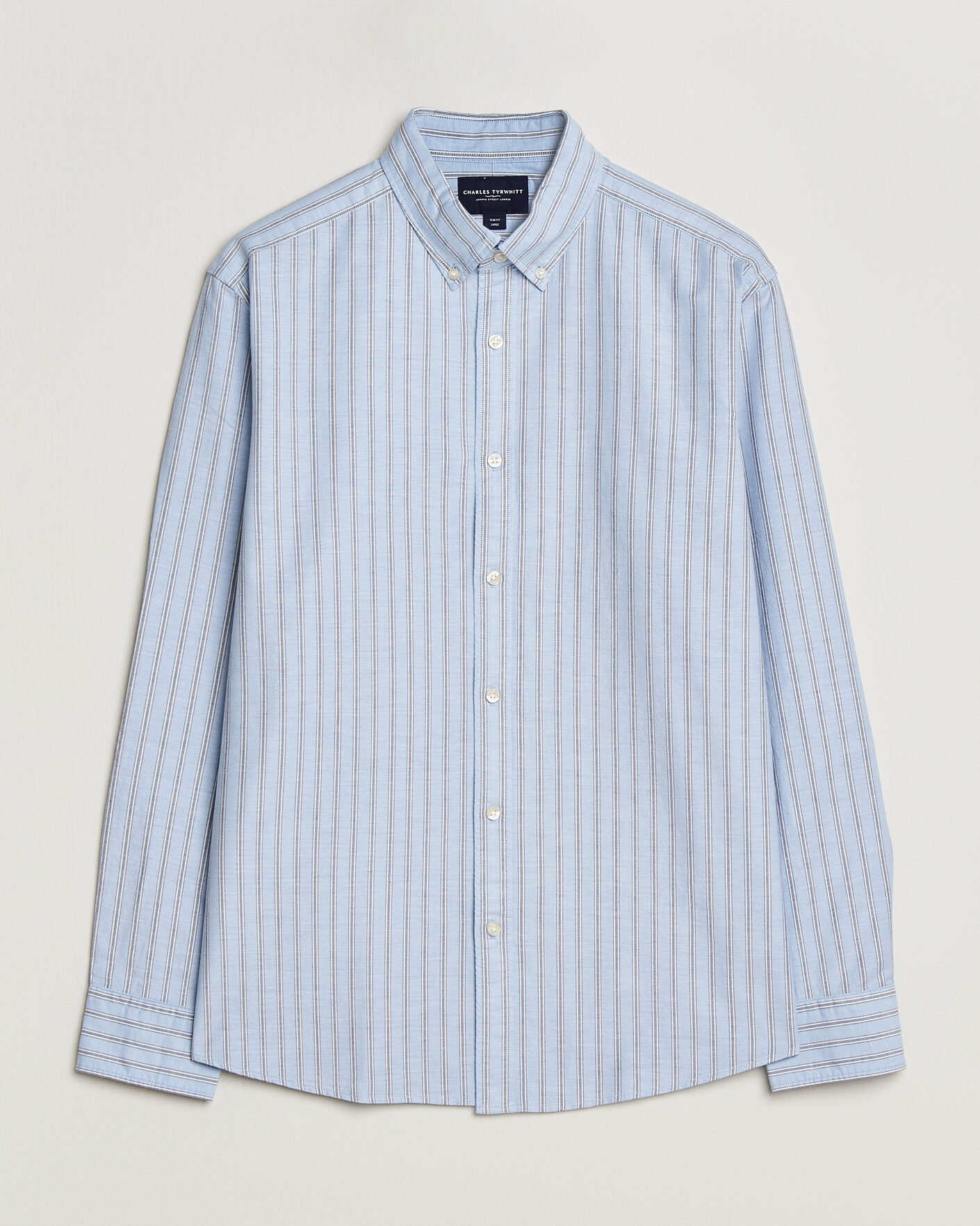 Homme | Chemises | Charles Tyrwhitt | Button Down Stretch Oxford Shirt Blue