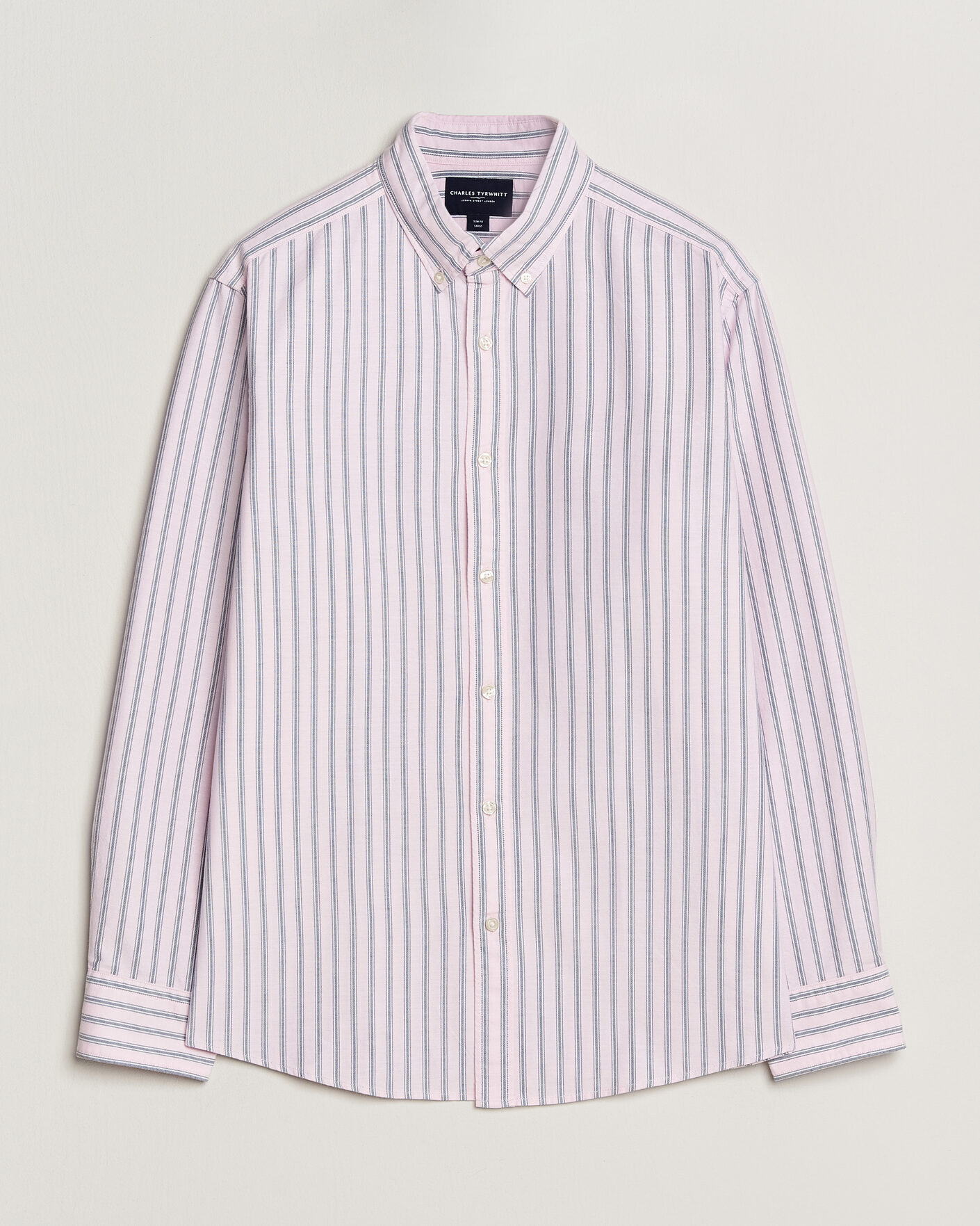 Homme | Chemises | Charles Tyrwhitt | Button Down Stretch Oxford Shirt Light Pink