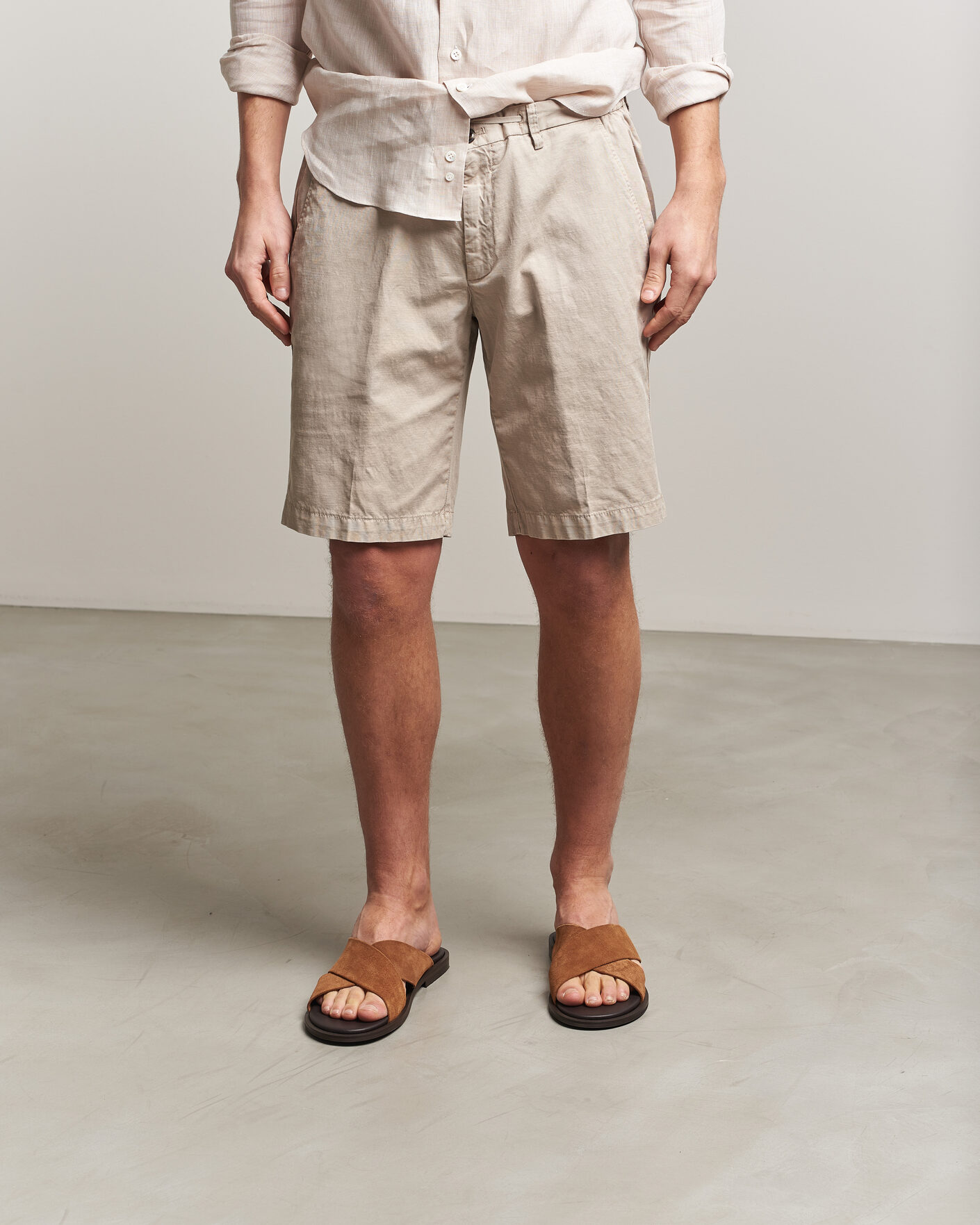Homme | Sandales Et Mules | Thera's | Classic Sandals Whiskey Suede