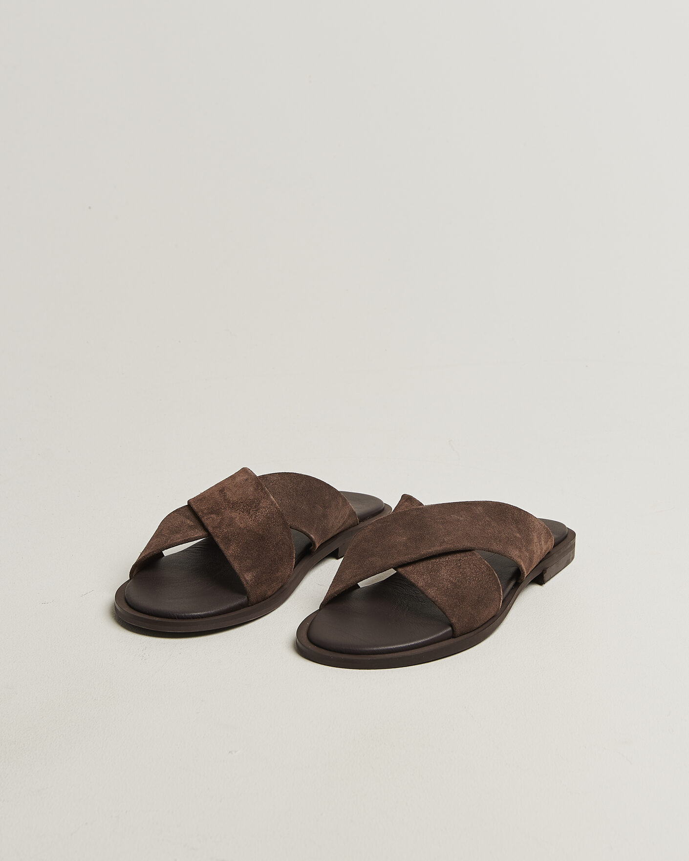 Homme | Sandales Et Mules | Thera's | Classic Sandals Dark Brown Suede
