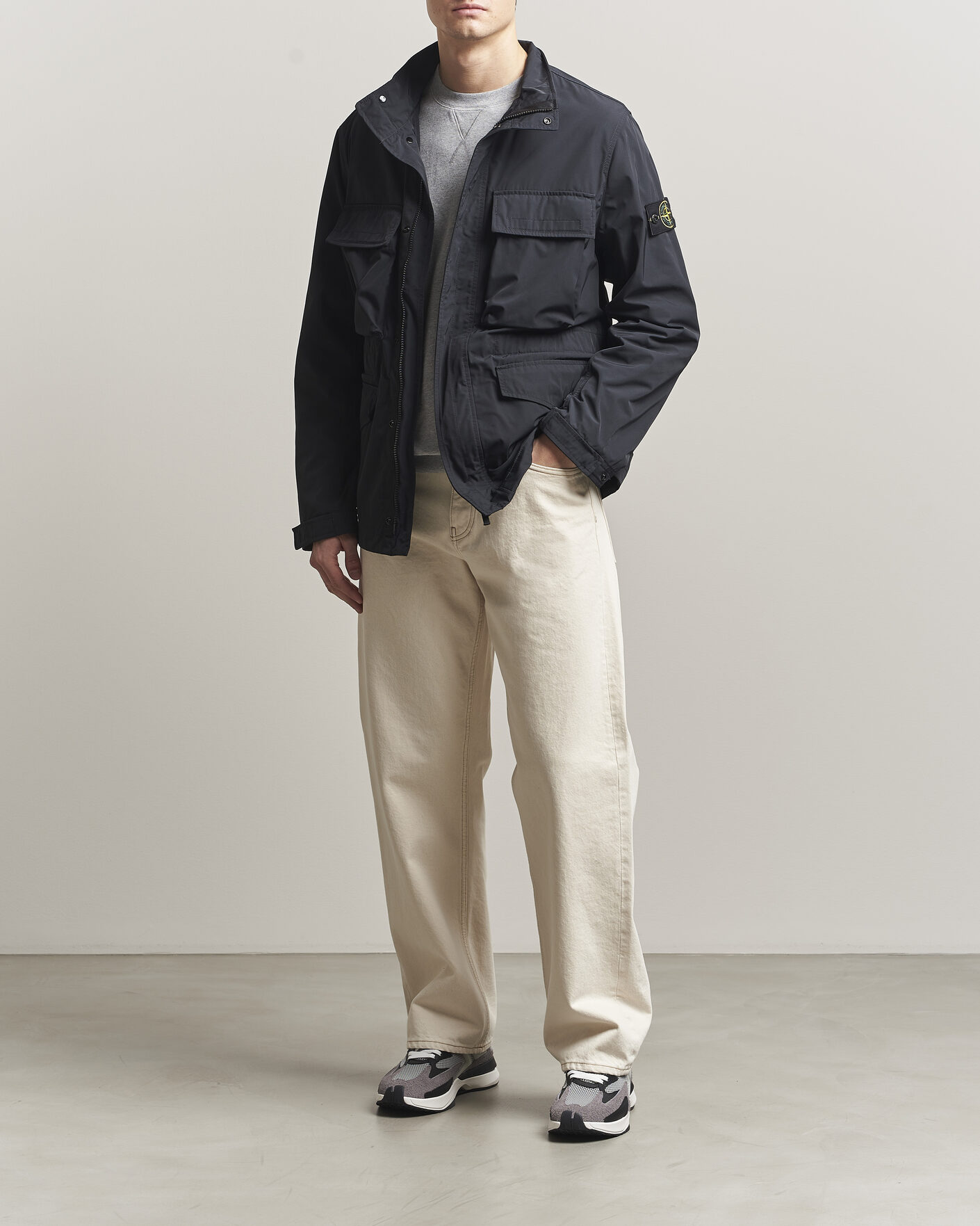 Homme | Manteaux Et Vestes | Stone Island | Micro Twill Field Jacket Black