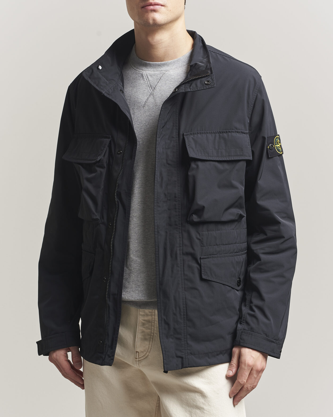 Homme | Manteaux Et Vestes | Stone Island | Micro Twill Field Jacket Black