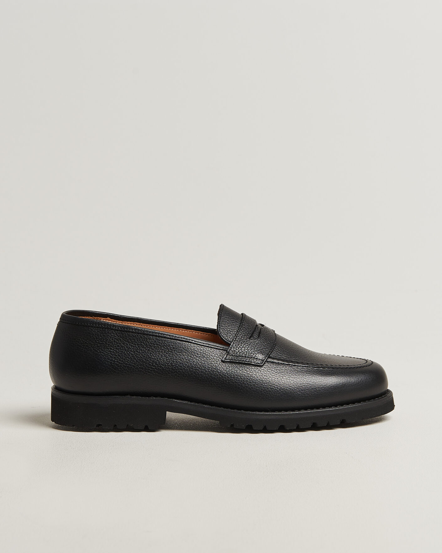 Homme | Loafers | Myrqvist | Stenhammar II Vibram Loafer Black Grained Calf