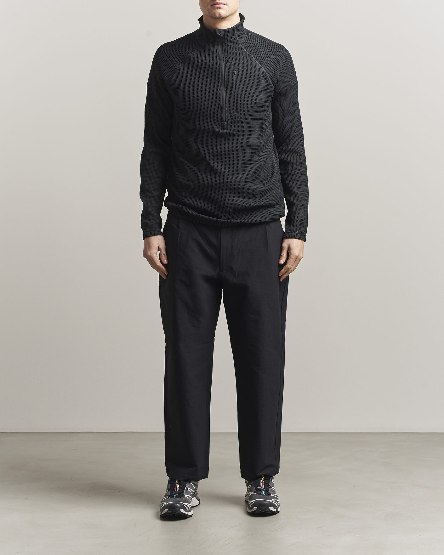 Homme | Pulls Et Tricots | Houdini | Pace Flow Half Zip True Black