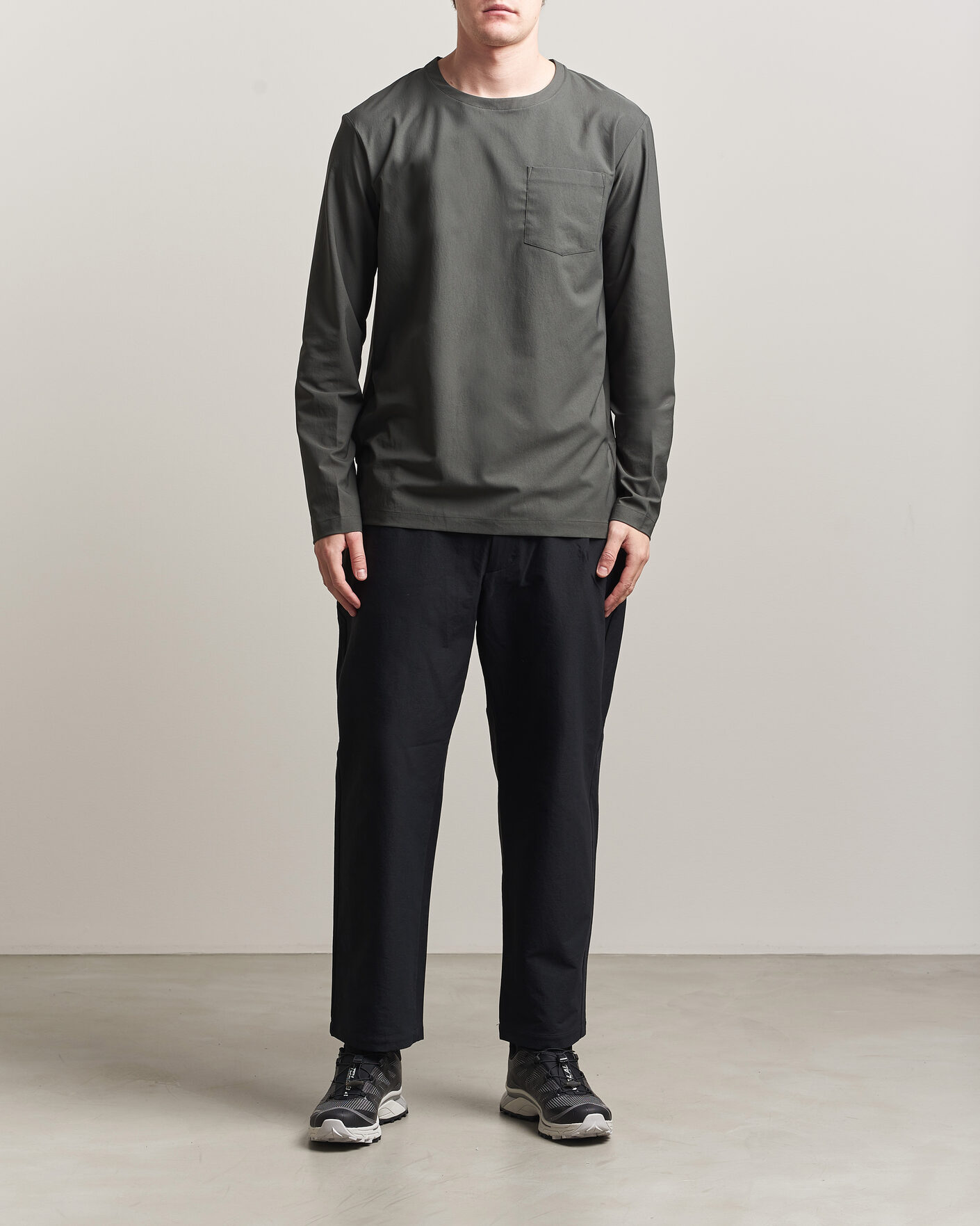 Homme | T-shirts | Houdini | Cover Crew Green Illusion