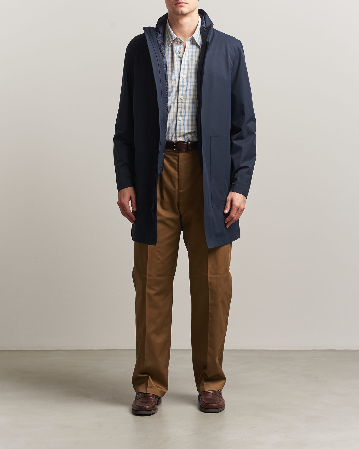 Homme | Manteaux Et Vestes | Woolrich | Two Layer 2 in 1 Carcoat Melton Blue