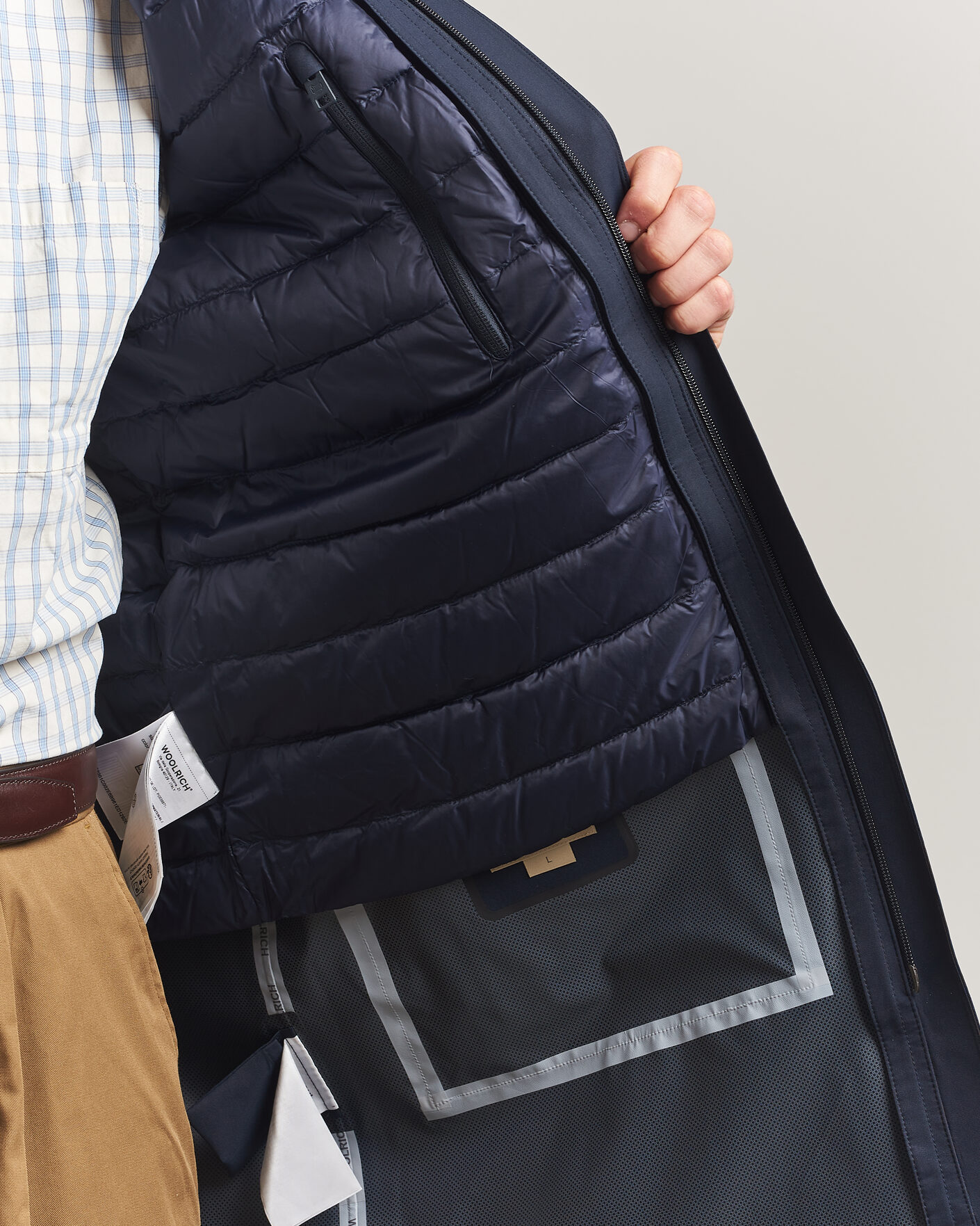 Homme | Manteaux Et Vestes | Woolrich | Two Layer 2 in 1 Carcoat Melton Blue