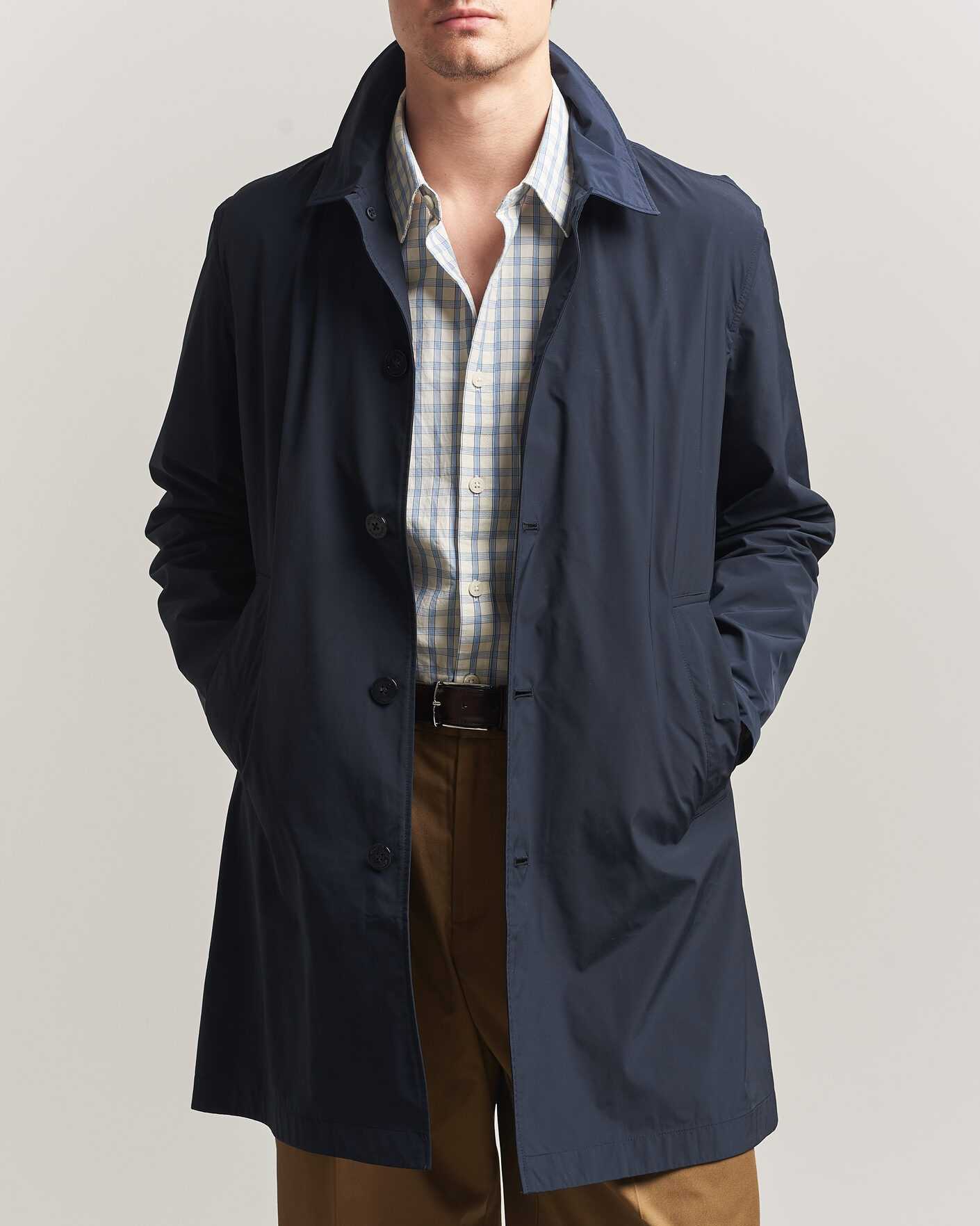 Homme | Manteaux Et Vestes | Woolrich | Urban Nylon Water Repelent Carcoat Melton Blue