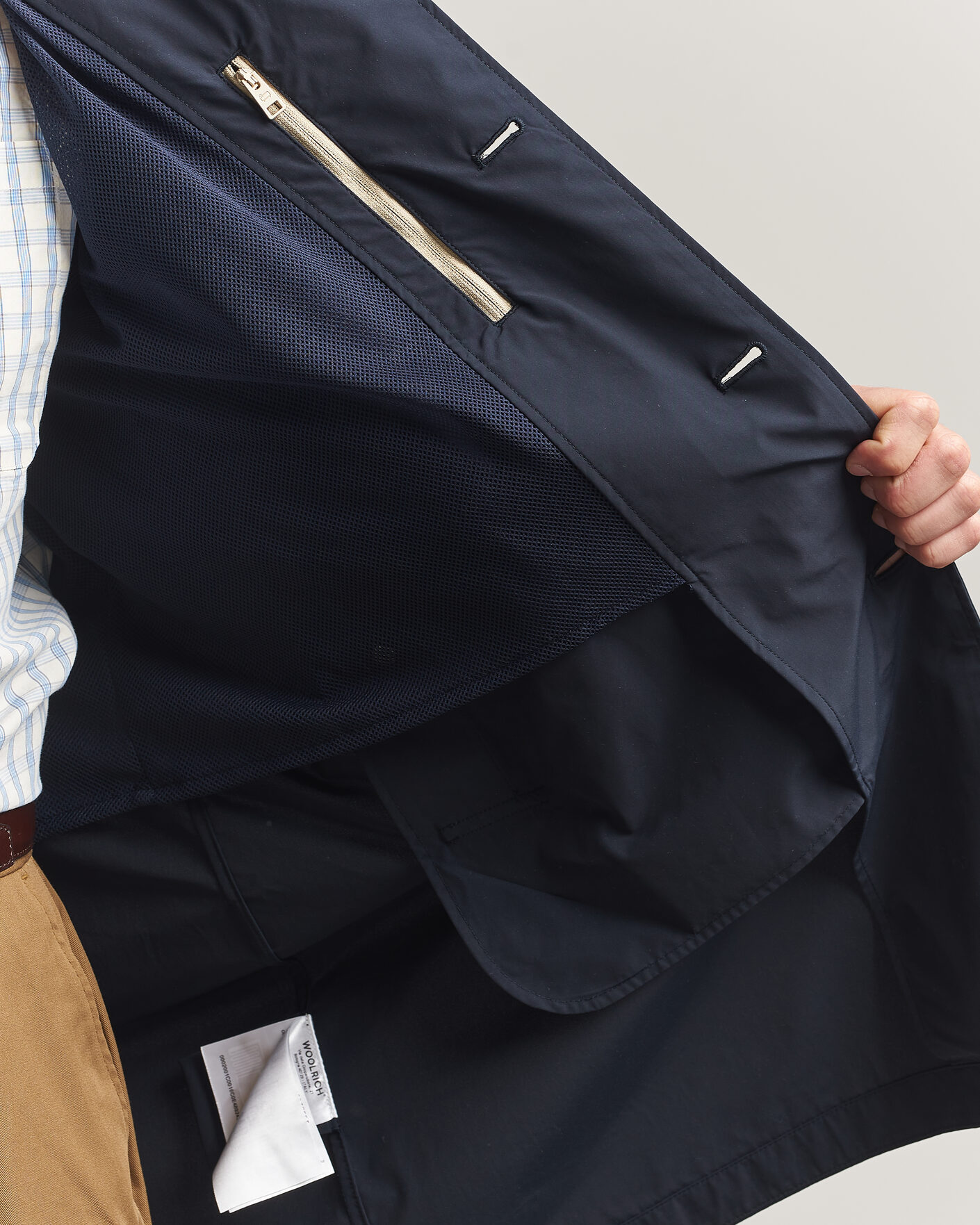 Homme | Manteaux Et Vestes | Woolrich | Urban Nylon Water Repelent Carcoat Melton Blue