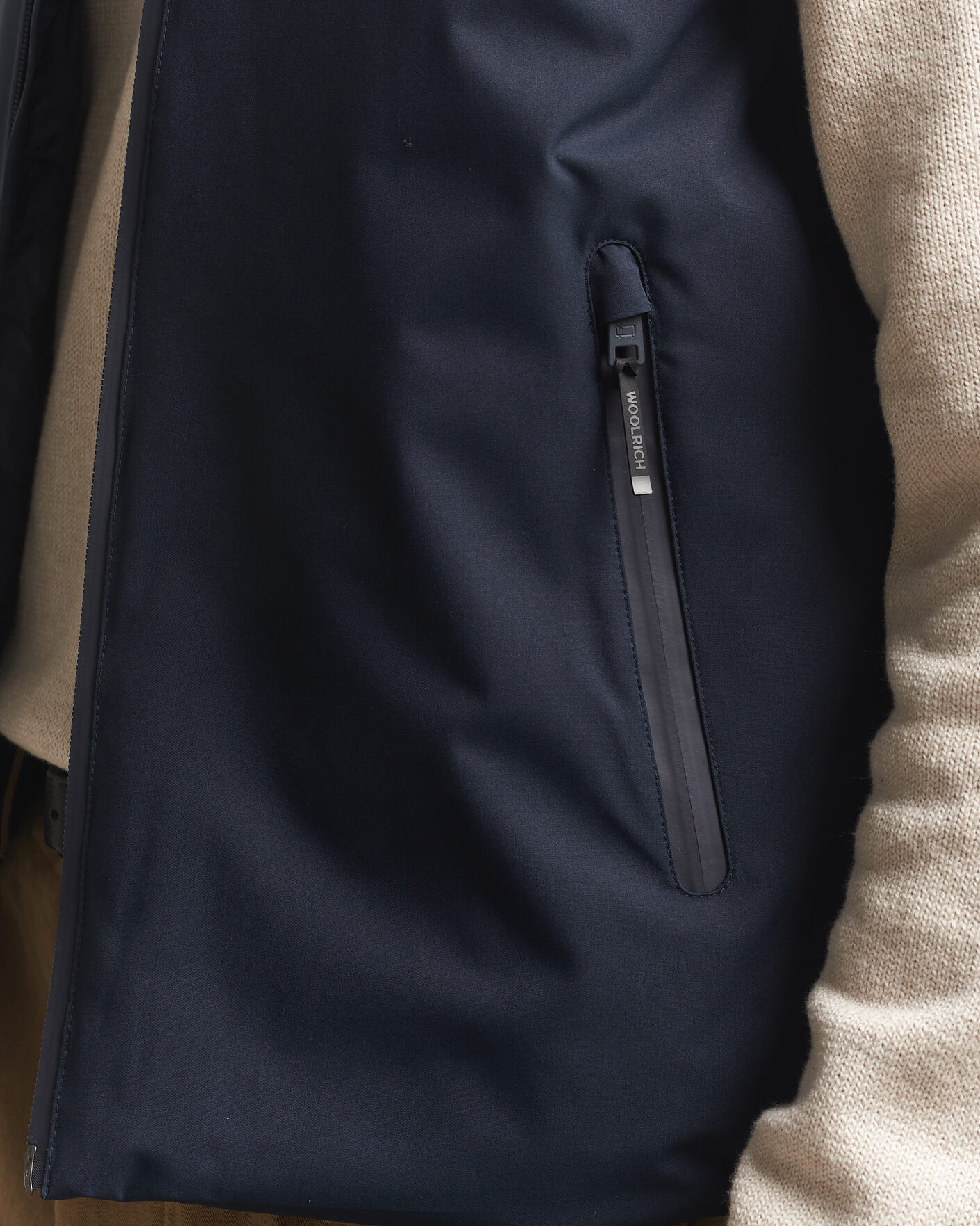 Homme | Gilets | Woolrich | Two Layer Sailing Vest Melton Blue