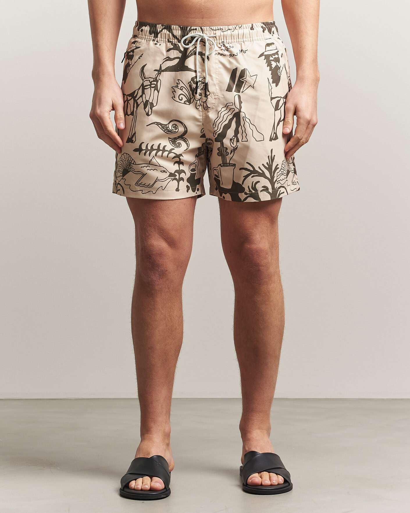 Homme | Maillots De Bain | OAS | Printed Swimshorts Poplan