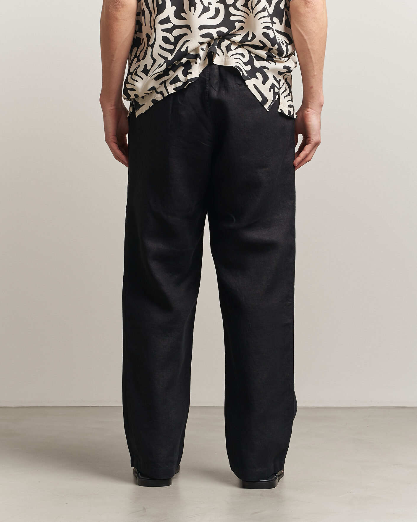 Homme | Pantalons | OAS | Nino Linen Pants Black