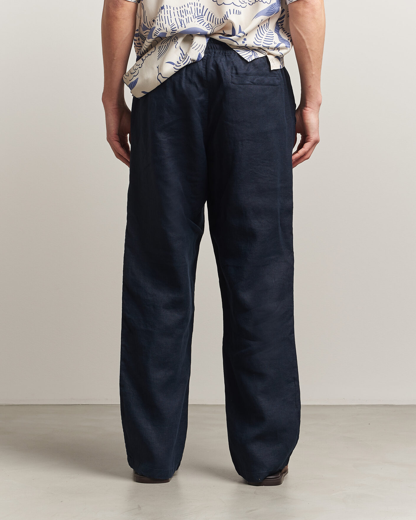 Homme | Pantalons | OAS | Nino Linen Pants Navy