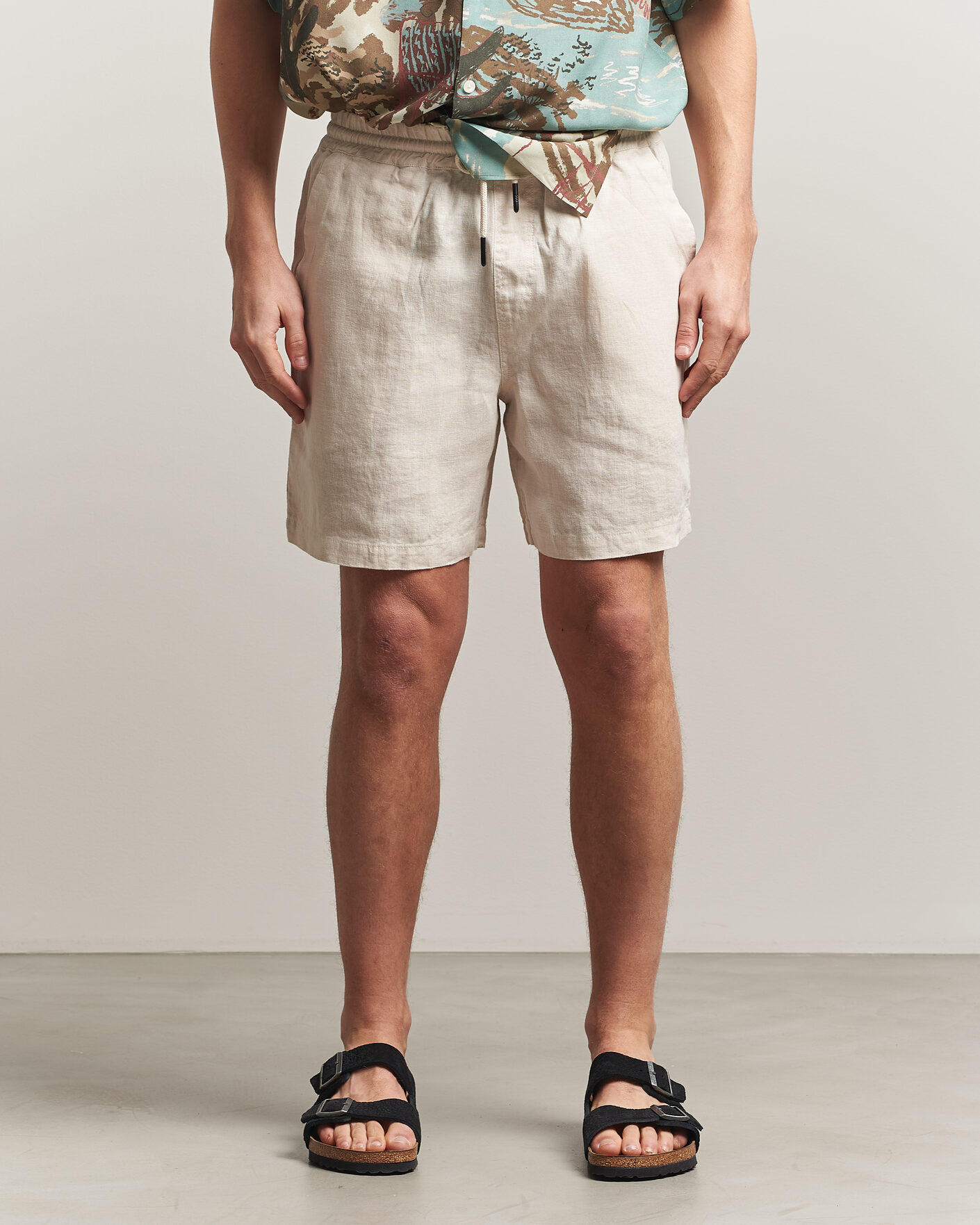 Homme | Shorts | OAS | Porto Linen Shorts Beige