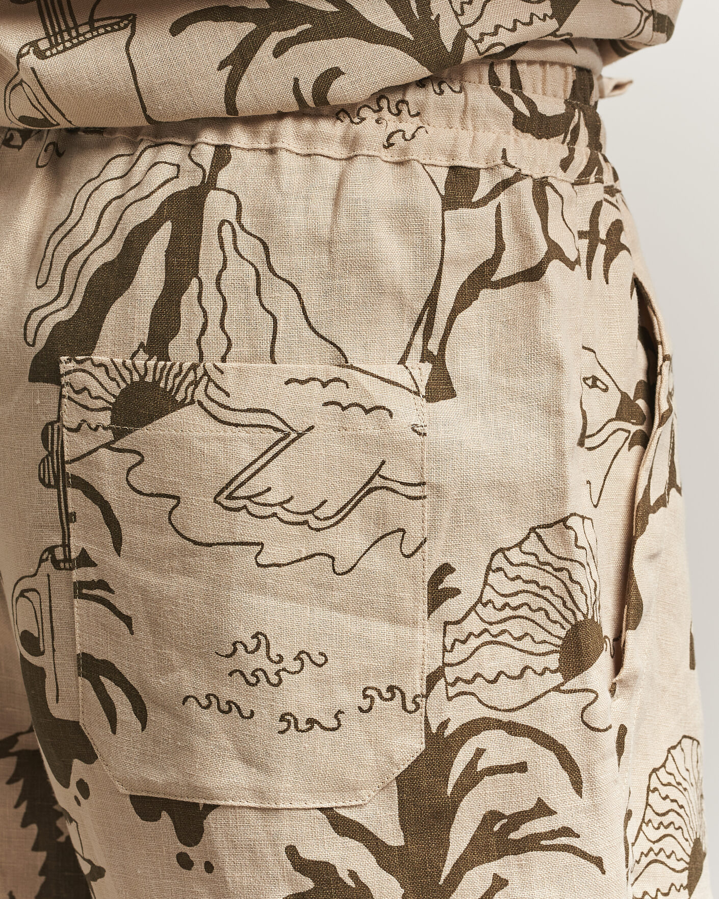 Homme | Shorts | OAS | Porto Linen Shorts Poplan