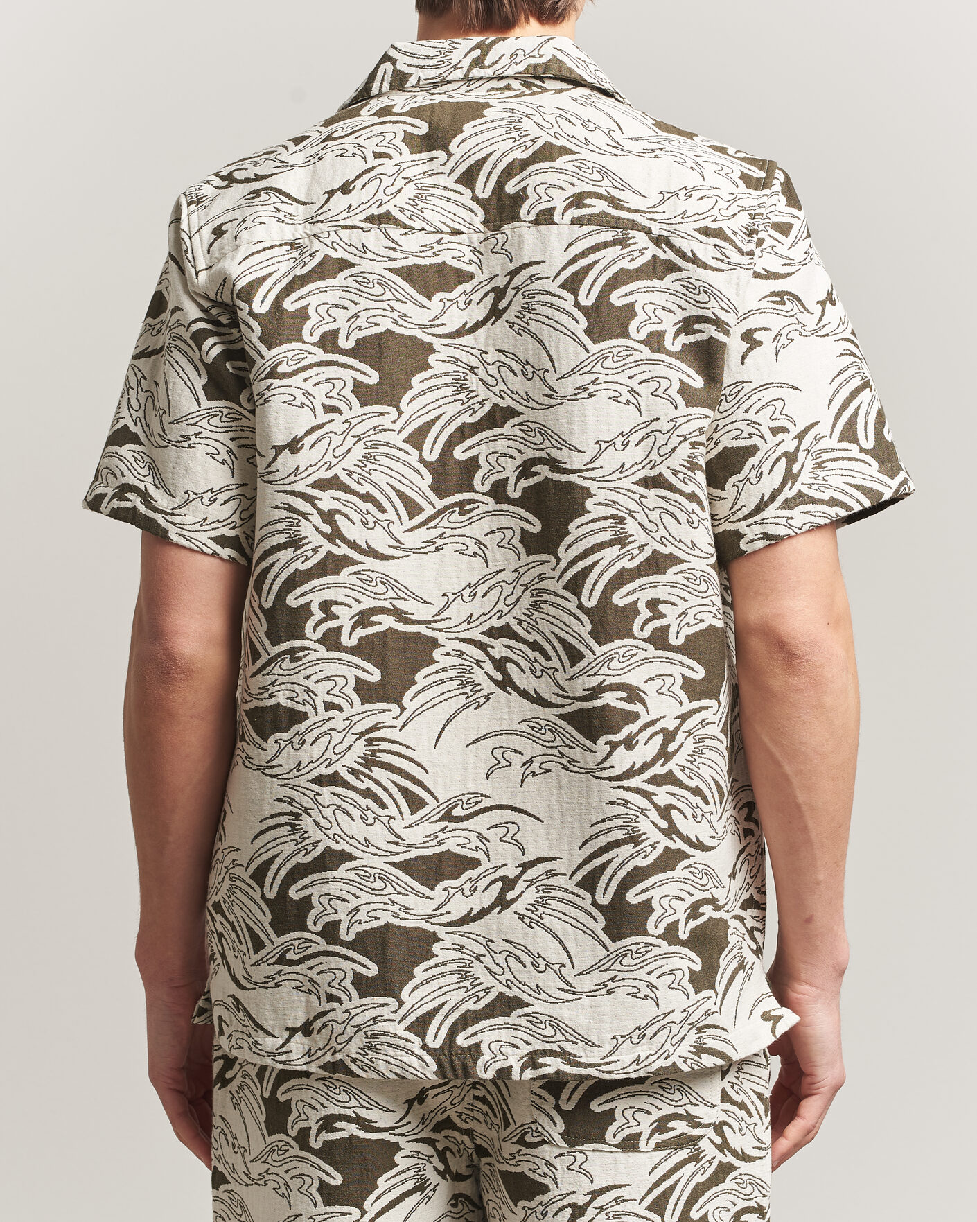 Homme | Chemises | OAS | Cuba Short Sleeve Shirt Rouge Ecru